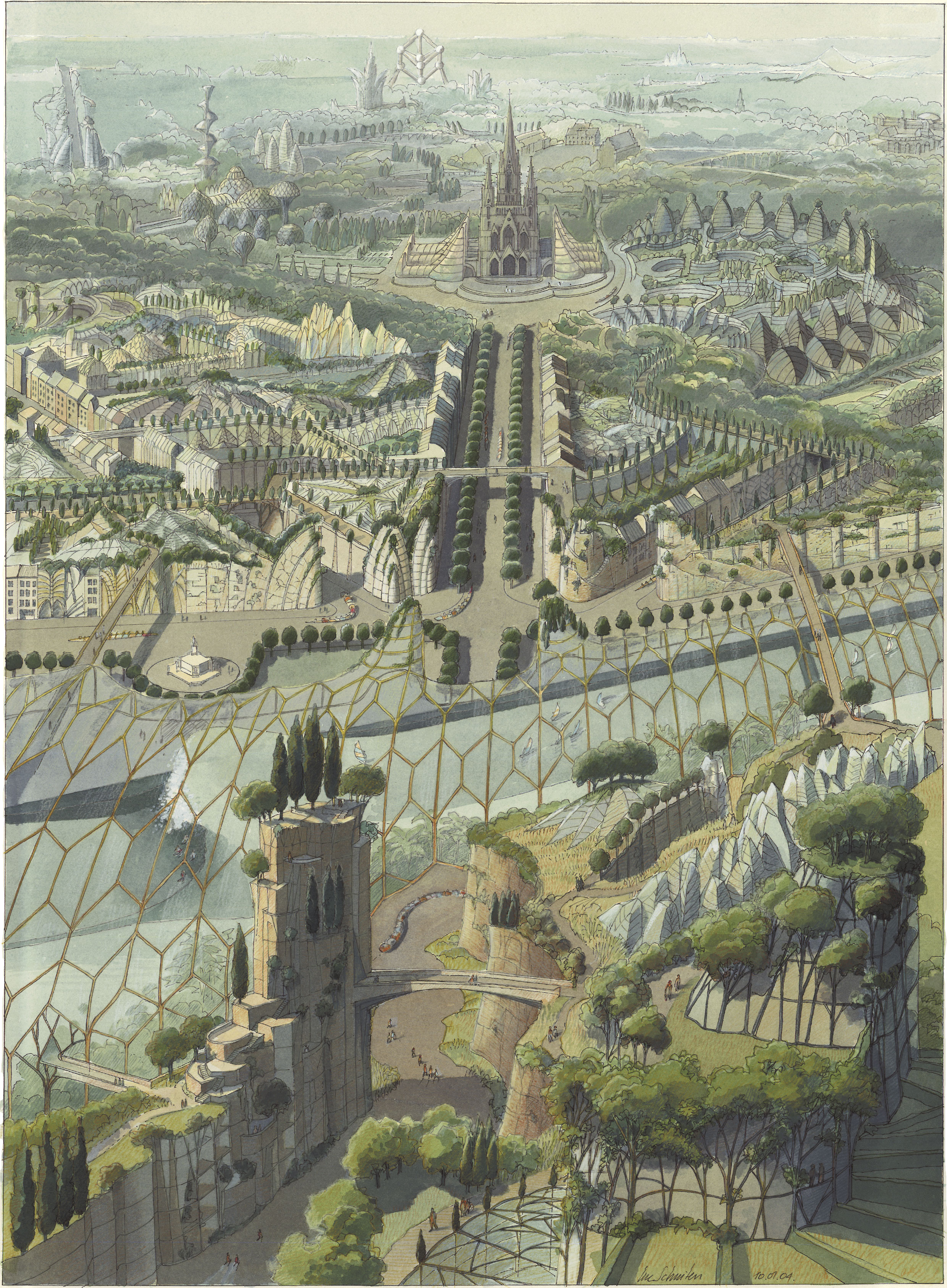 Vue de Laeken en 2200