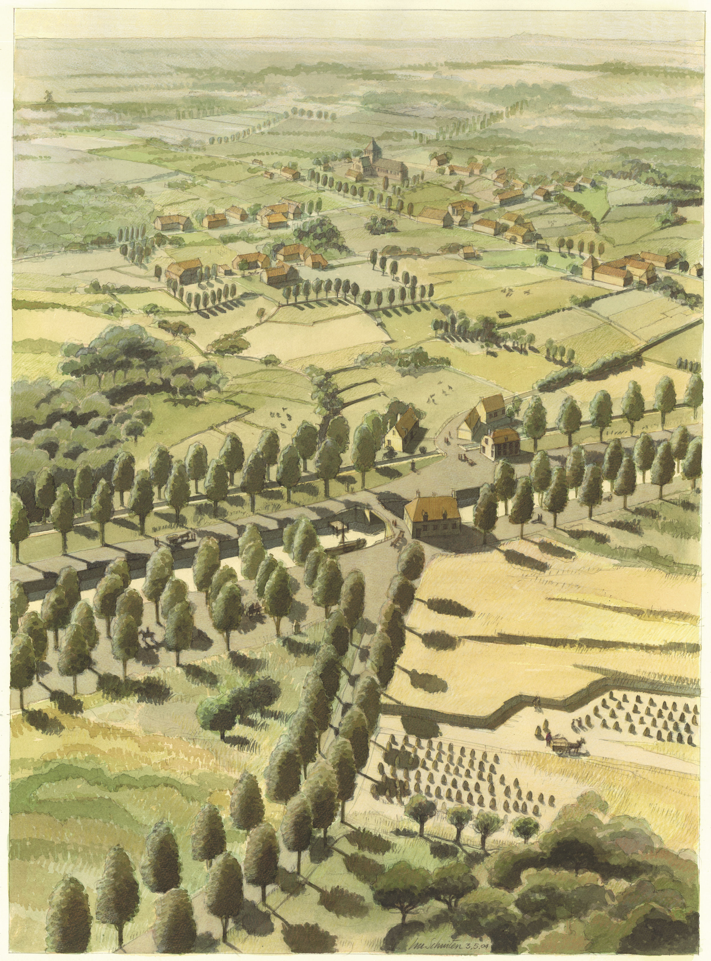 Vue de Laeken en 1800