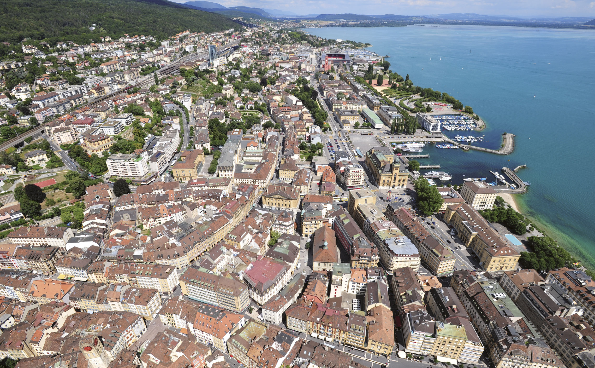 Neuchâtel vue du ciel