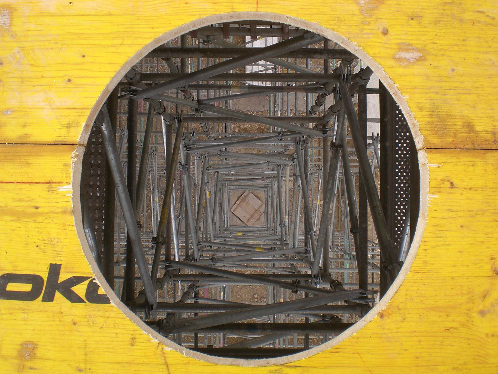 Fig. 10?: Réserve pour la mise en place des colonnes