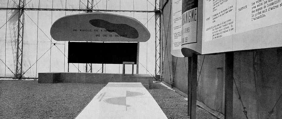 Intérieur Pavillon des Temps Nouveaux, 1937 (Dans Le Corbusier et Pierre Jeanneret, uvre Complète 1934-1938, Edition d’Architecture, Zurich, 1958