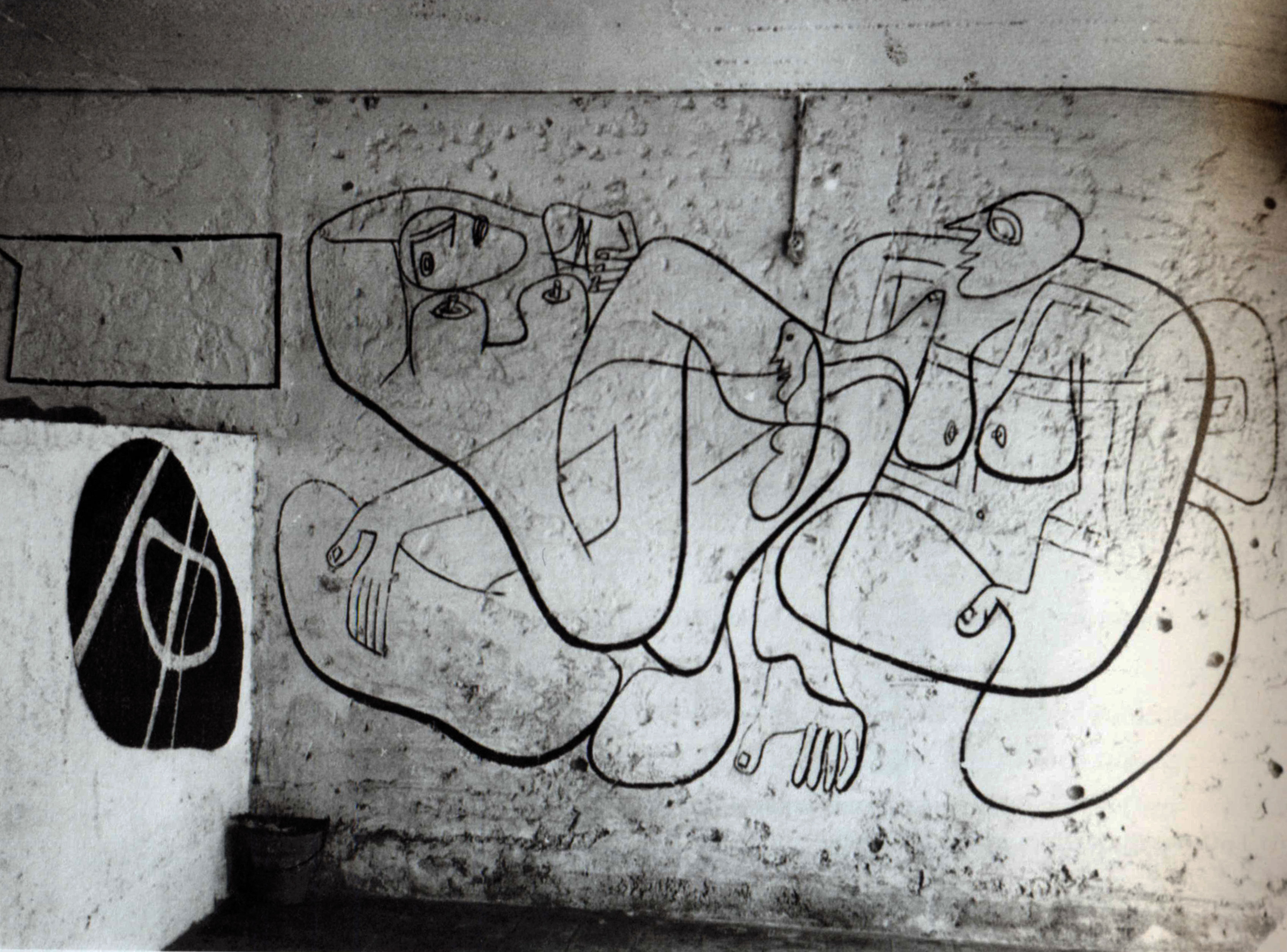 Graffite à Cap Martin, Le Corbusier, 1938