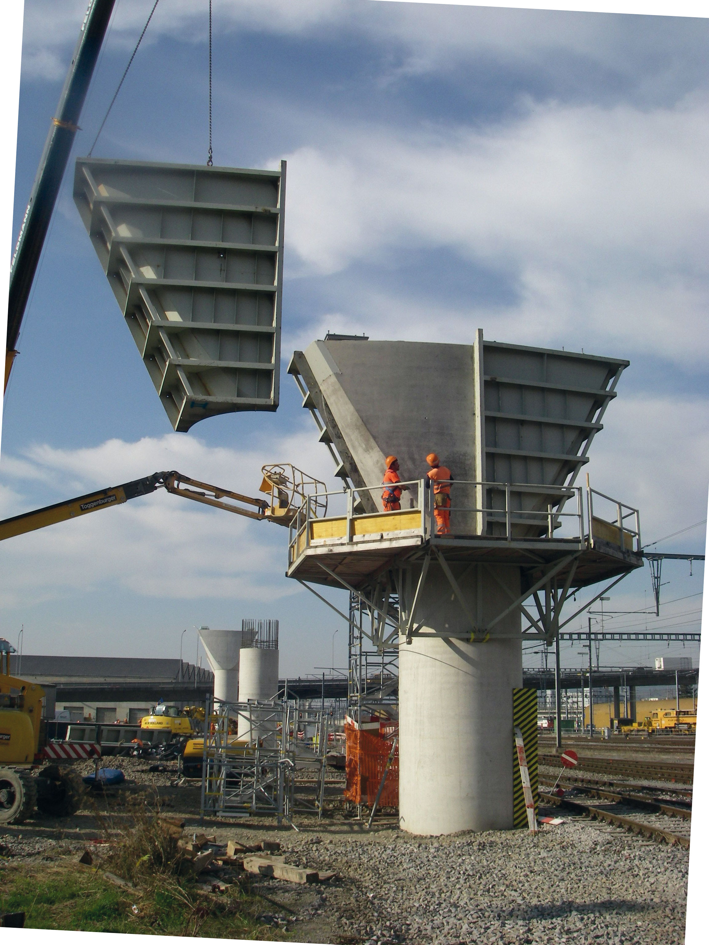 Décoffrage d’une tête de piles