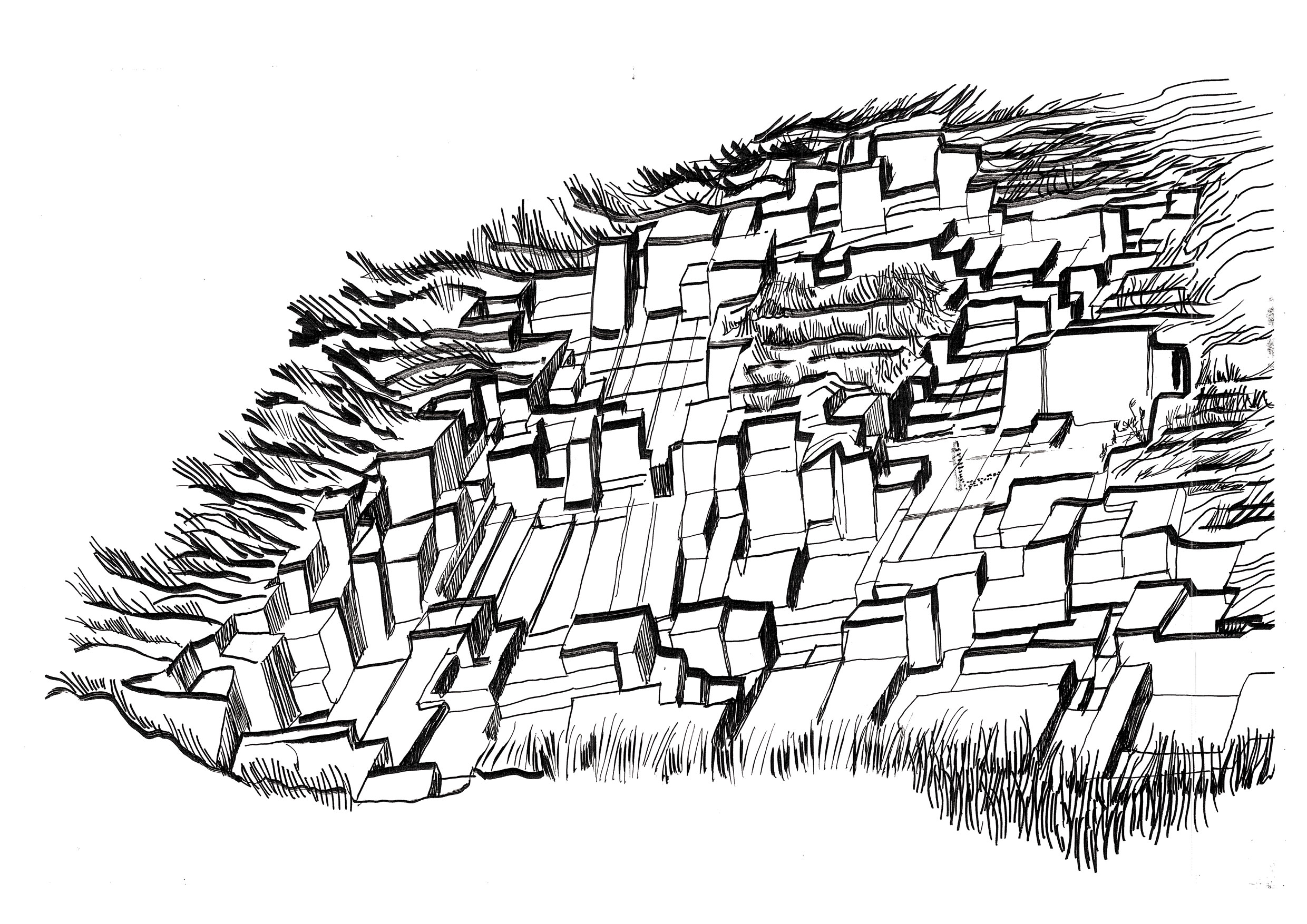 Croquis de l’ancienne carrière