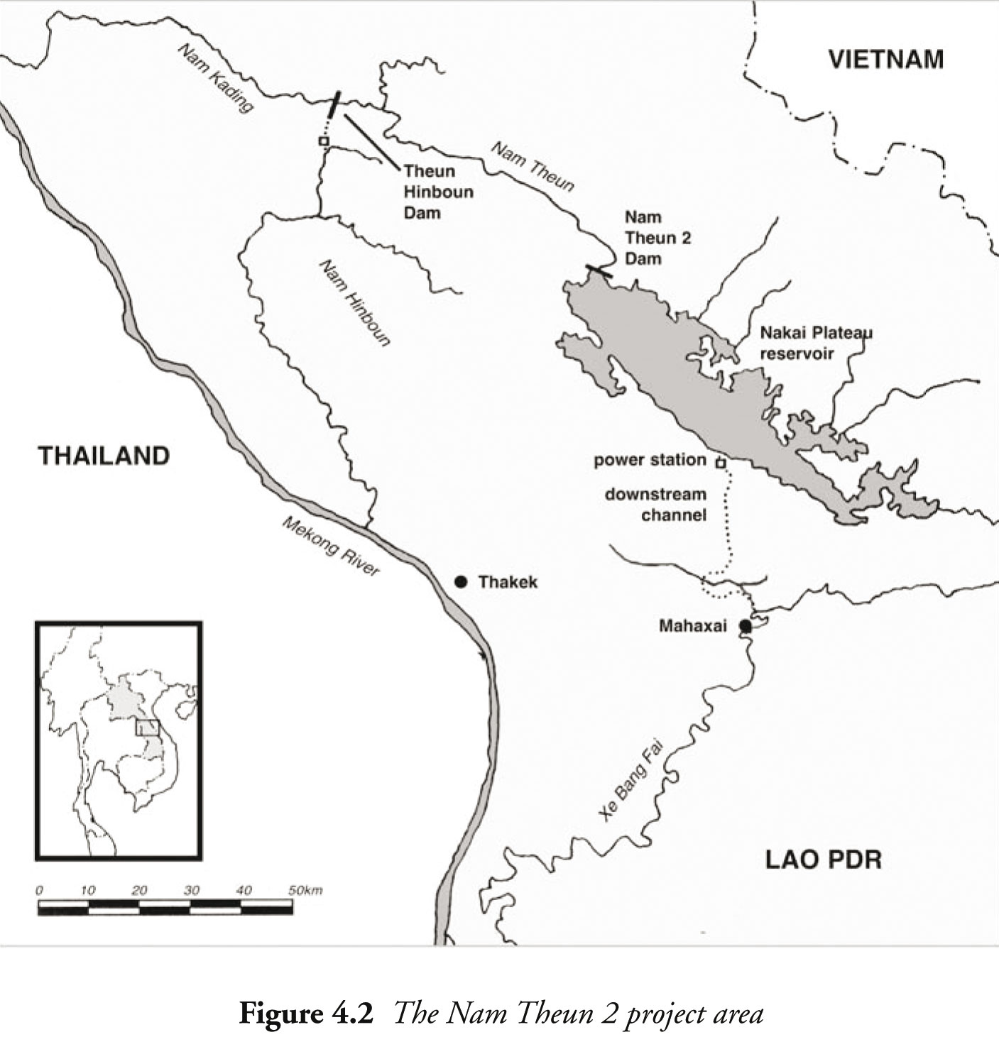 Situation du barrage du Nam Theun 2 au Laos