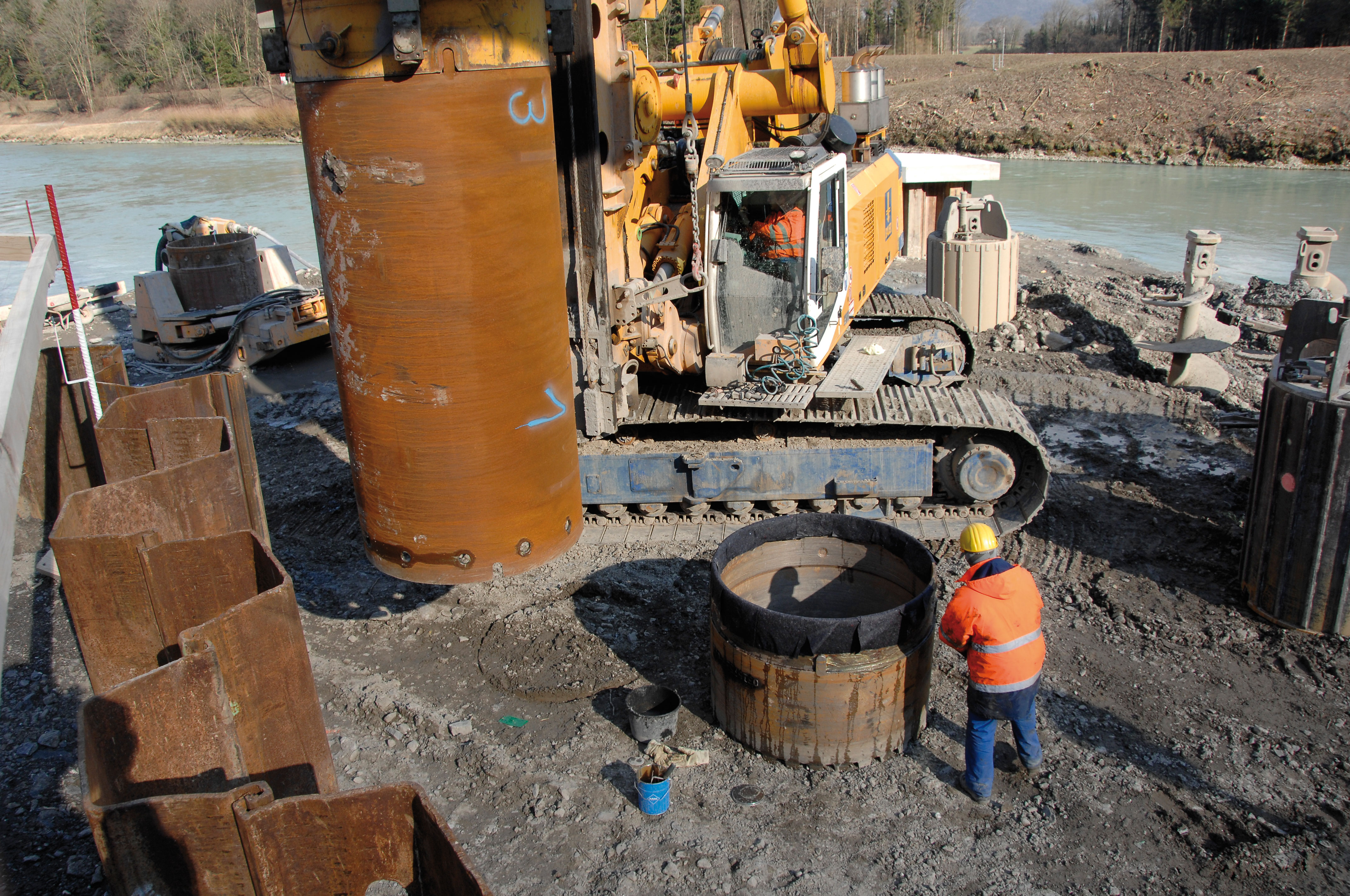 Dispositif pour la réalisation des pieux de diamètre 1500 mm
