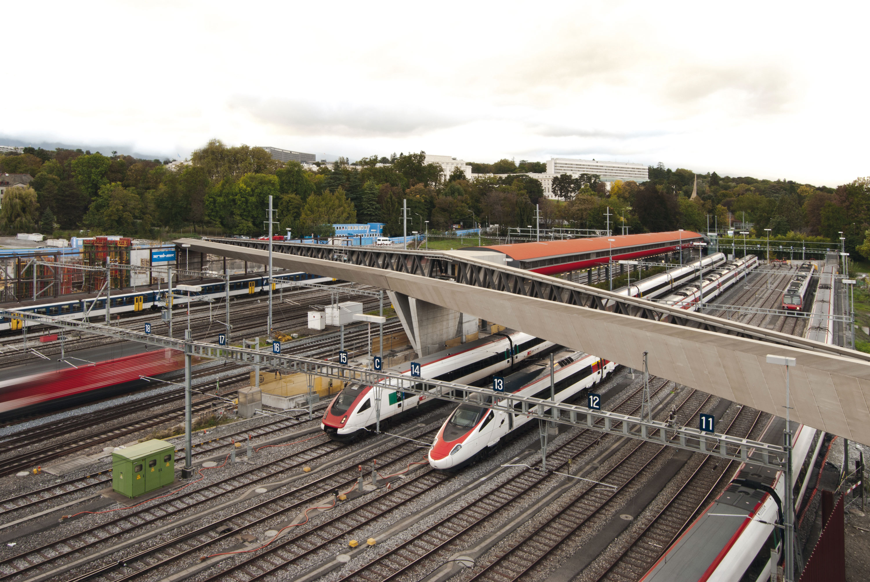 Vue de la passerelle depuis l’ouest