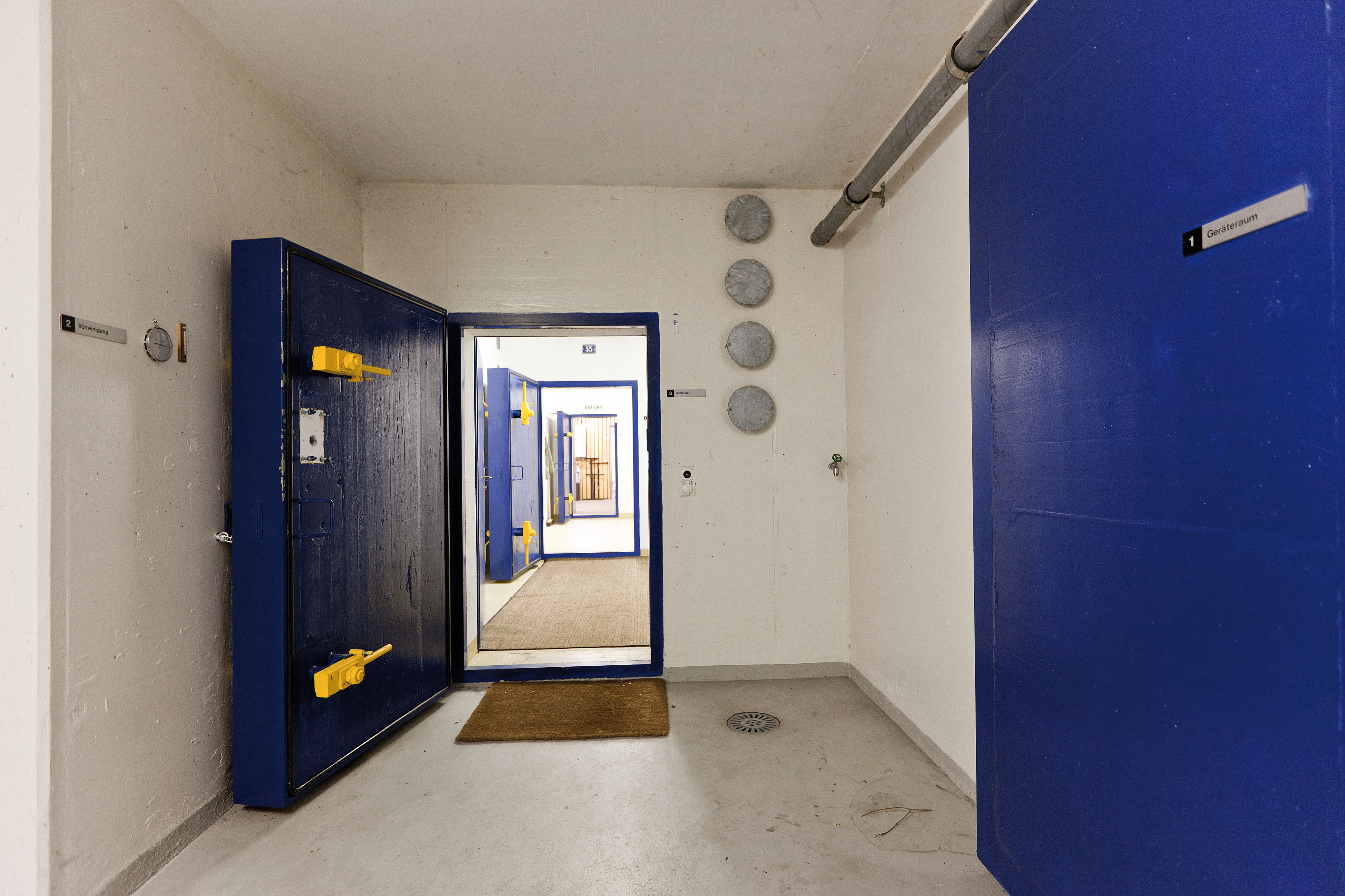 Abri atomique de la protection civile à Zurich