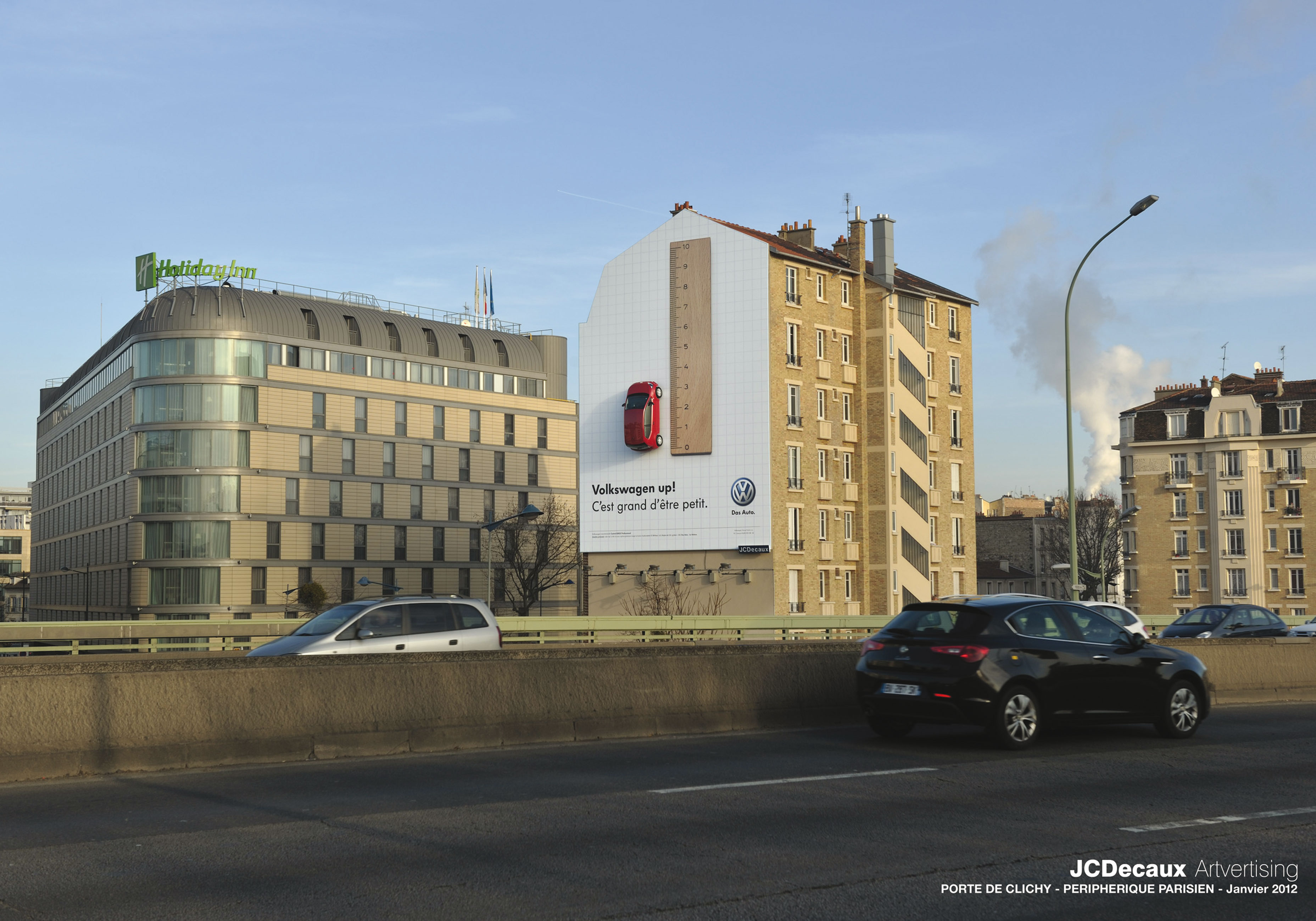 Porte de Clichy, périphérique parisien, janvier 2012
