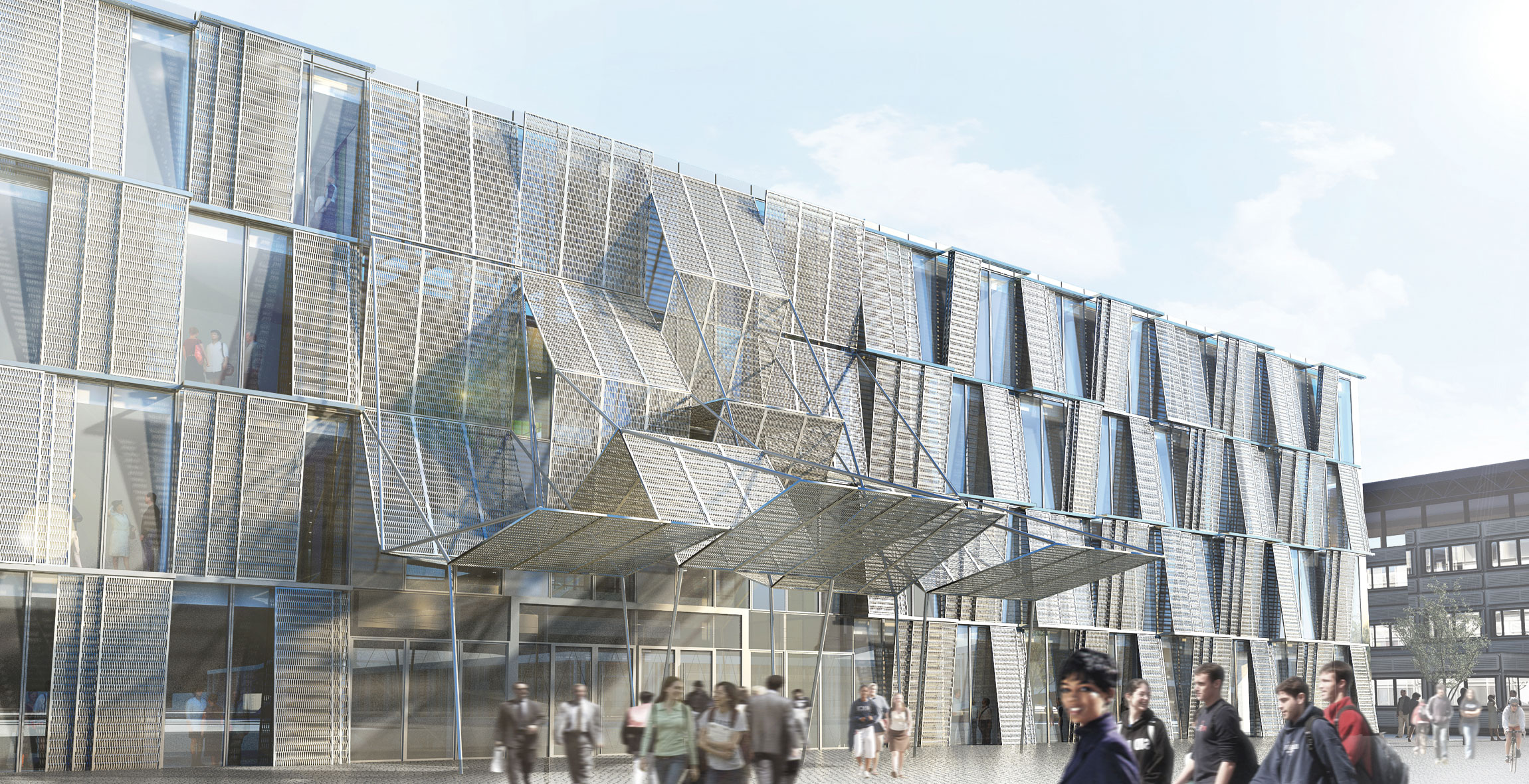 Visualisation des futures halles mécaniques (DPA/Adagp)