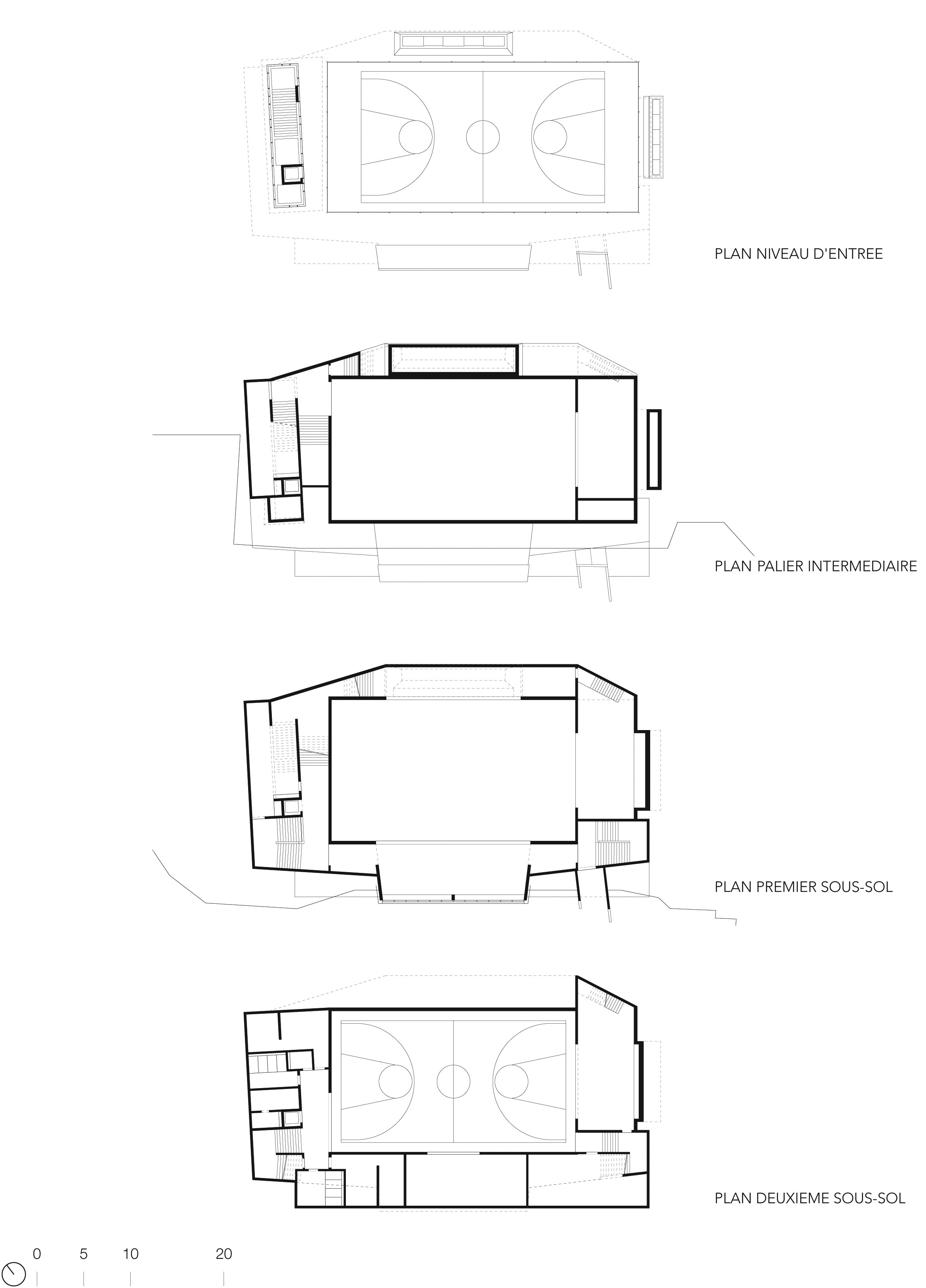 Plans du premier et du deuxième sous-sol