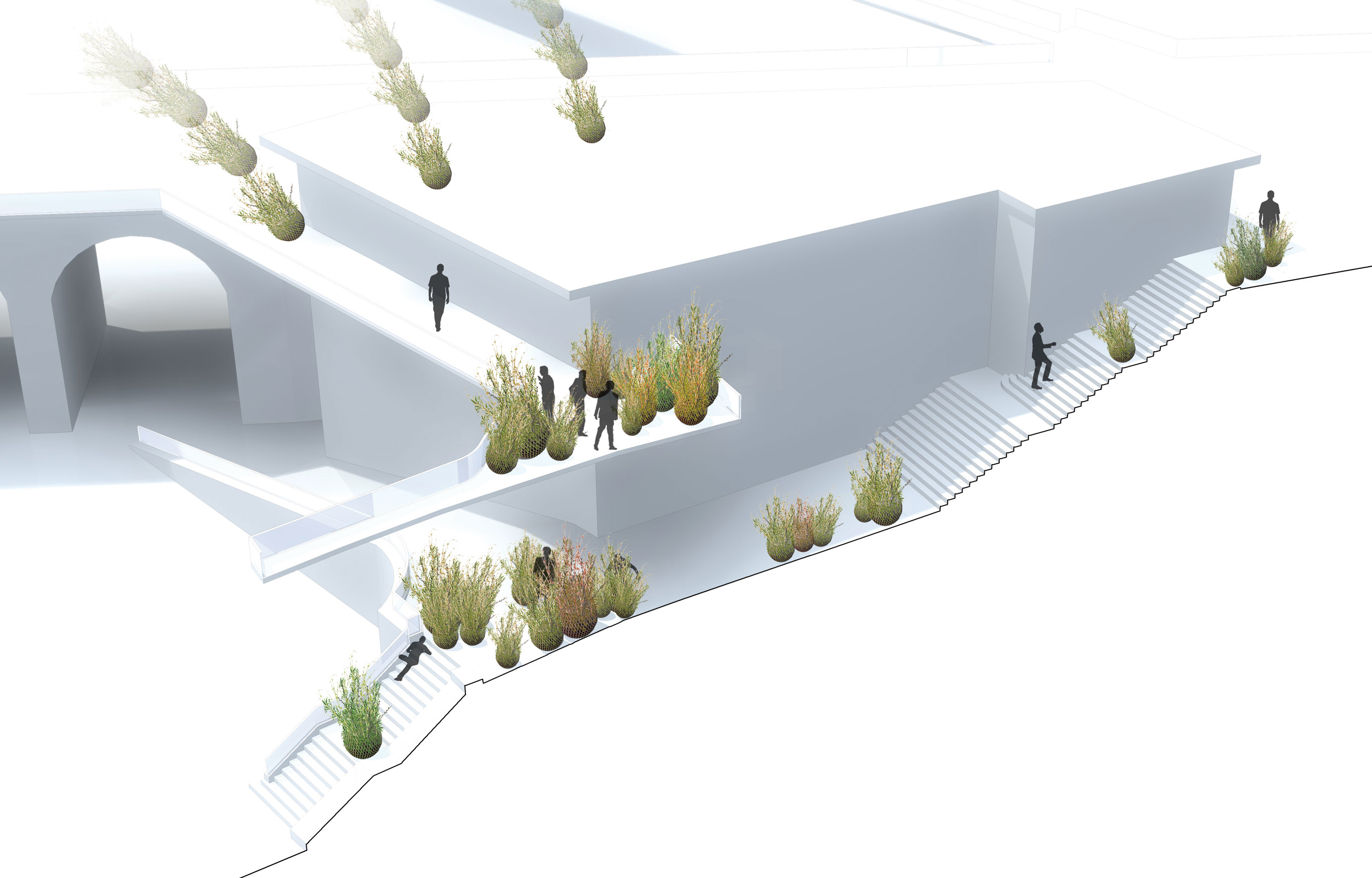 (Distinction) Salix Colonia site 6: escaliers du Grand-Pont / Atelier workshop, N. Marchand, T. Jouffe, E. Marx, S. Poupeau