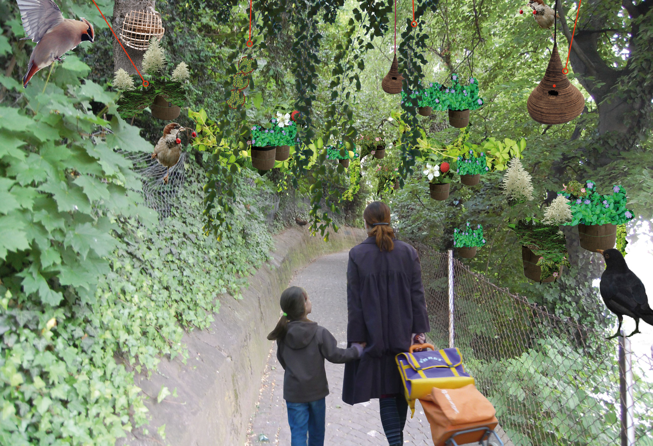 (Mention) Nestor, le jardin loupe site 8: chemin vers Montbenon / Les 3 Moineaux, L. Solondz, A. Deslis, C. Goyard
