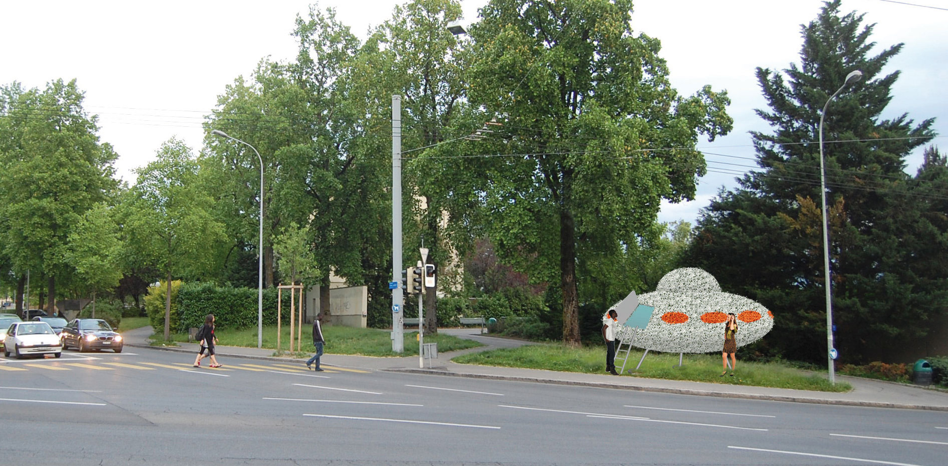(Mention) UFO site 10: promenade Schnetzler / Mannstein+Vill / Herget + Wienröder, M. Vill, D. Mannstein, E. Herget, C. Wienröder