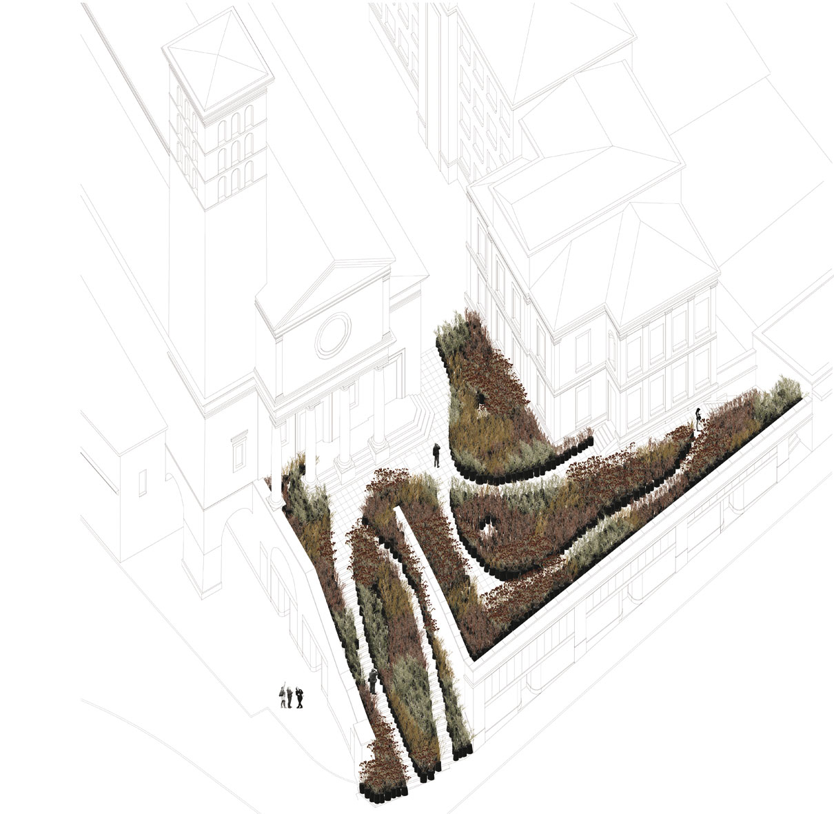 (Mention) Garden Collective site 19: basilique du Valentin / Citylaboratory, A. Armental Ruiz, S. Ciurlo