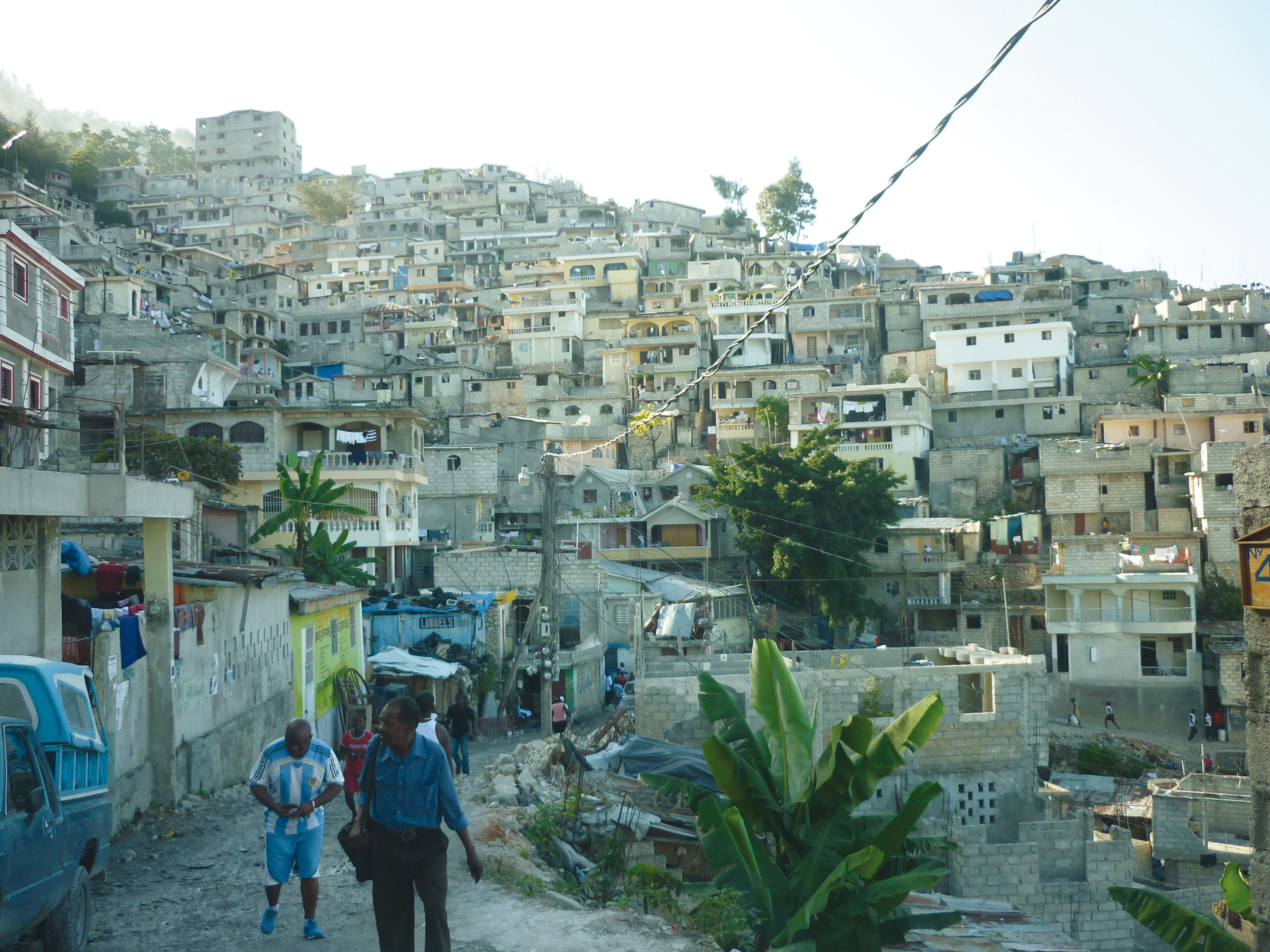 Quartier informel de Port-au-Prince en Haïti