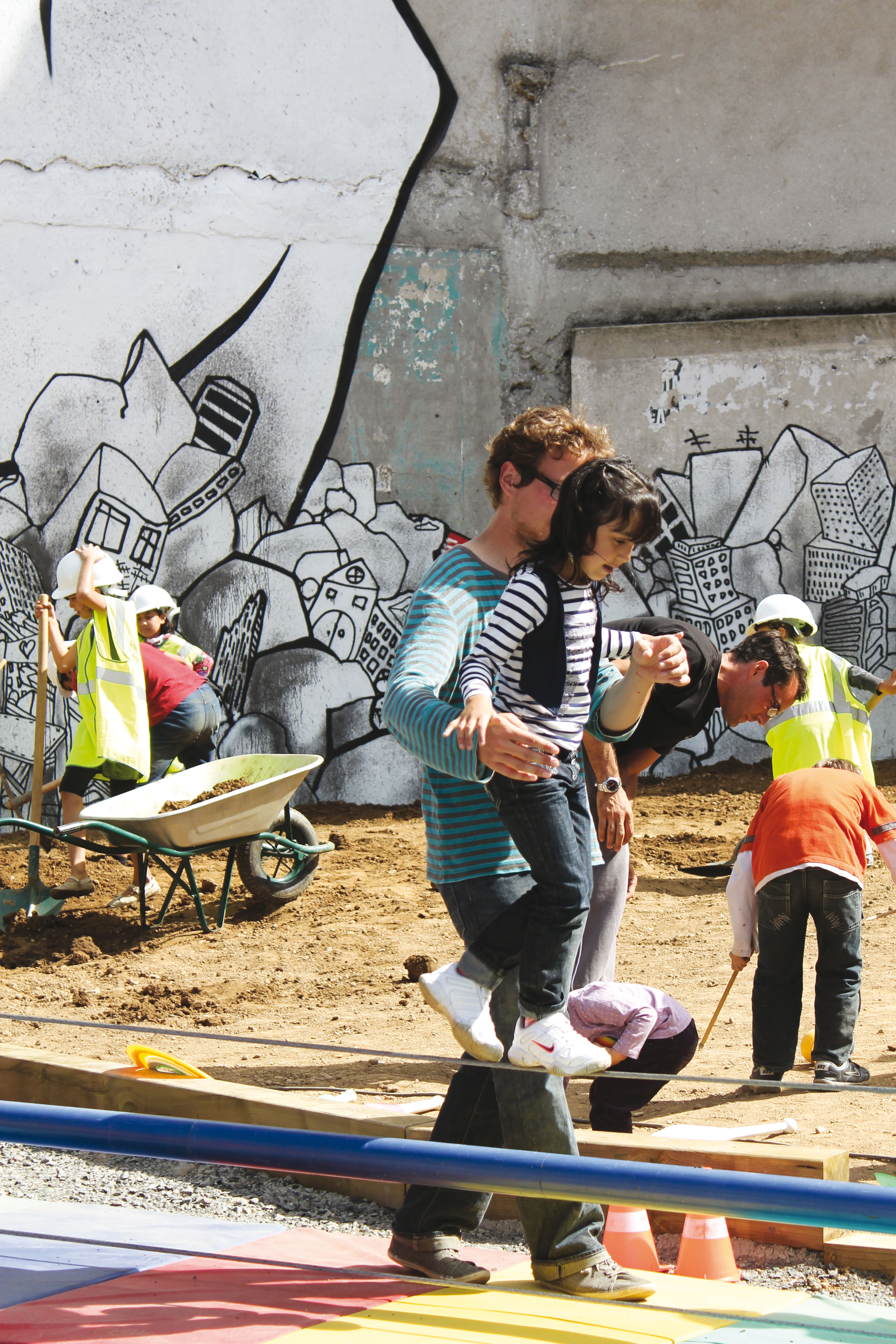 Images du chantier de Saint-Etienne «?Place au changement?» en collaboration avec l’EPASE