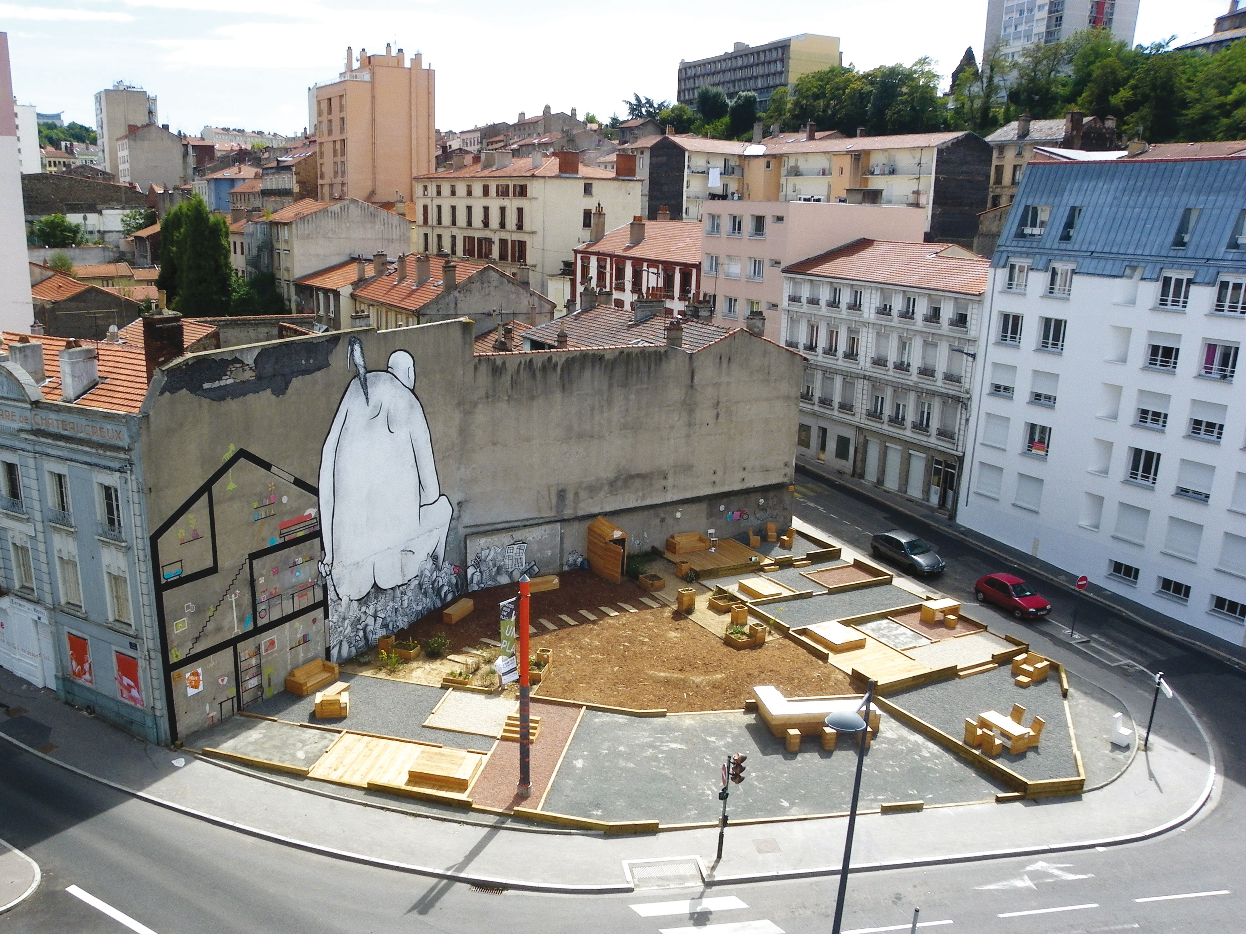 Images du chantier de Saint-Etienne «?Place au changement?» en collaboration avec l’EPASE