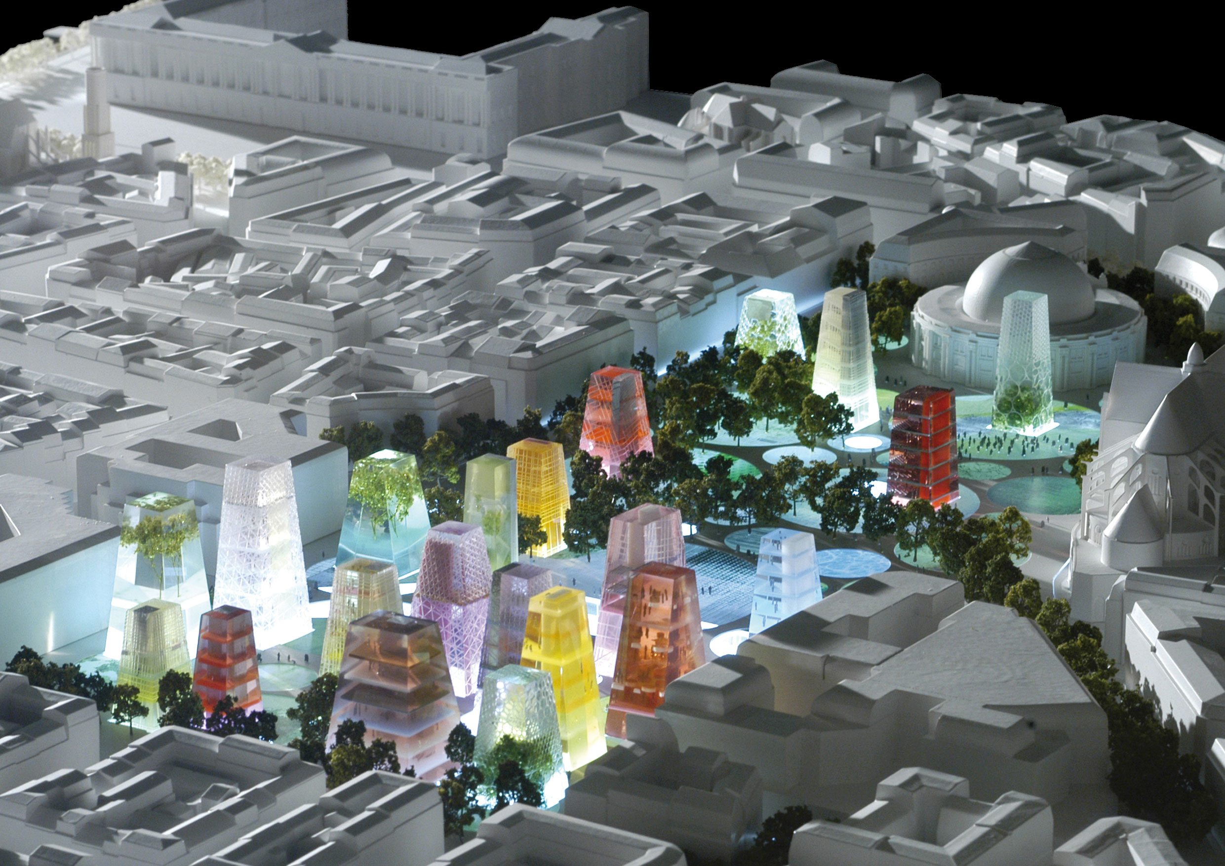 Projet de construction des Halles établi par l’OMA en partenariat avec Rem Koolhaas