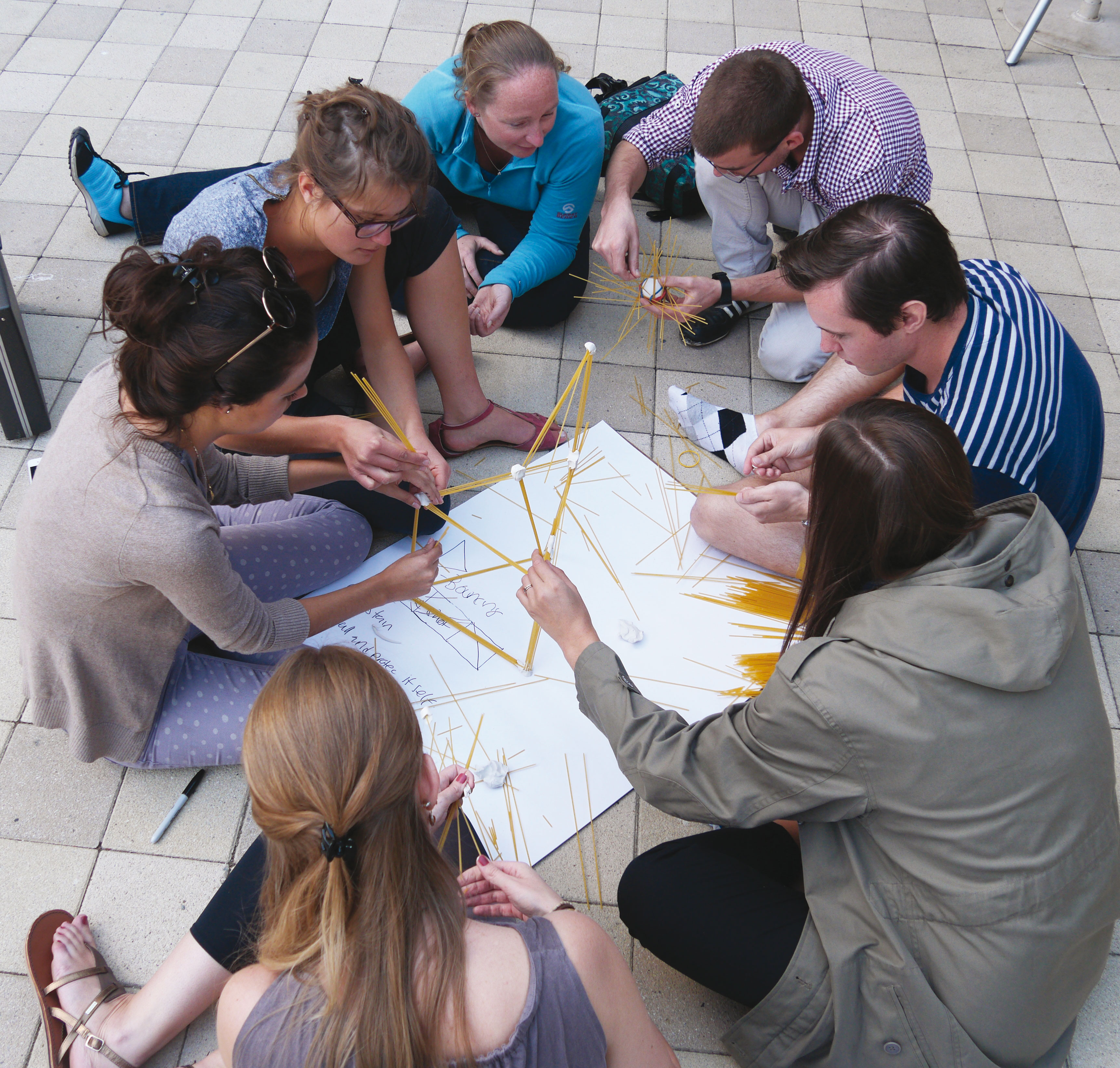 Exemple d’exercice collectif réalisé lors de la semaine physical kick-off. L’objectif est d’établir un esprit d’équipe, élément essentiel pour une collaboration réussie durant le semestre.