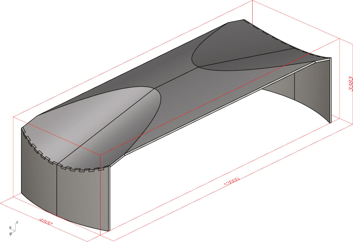 Dimensionnement du pavillon