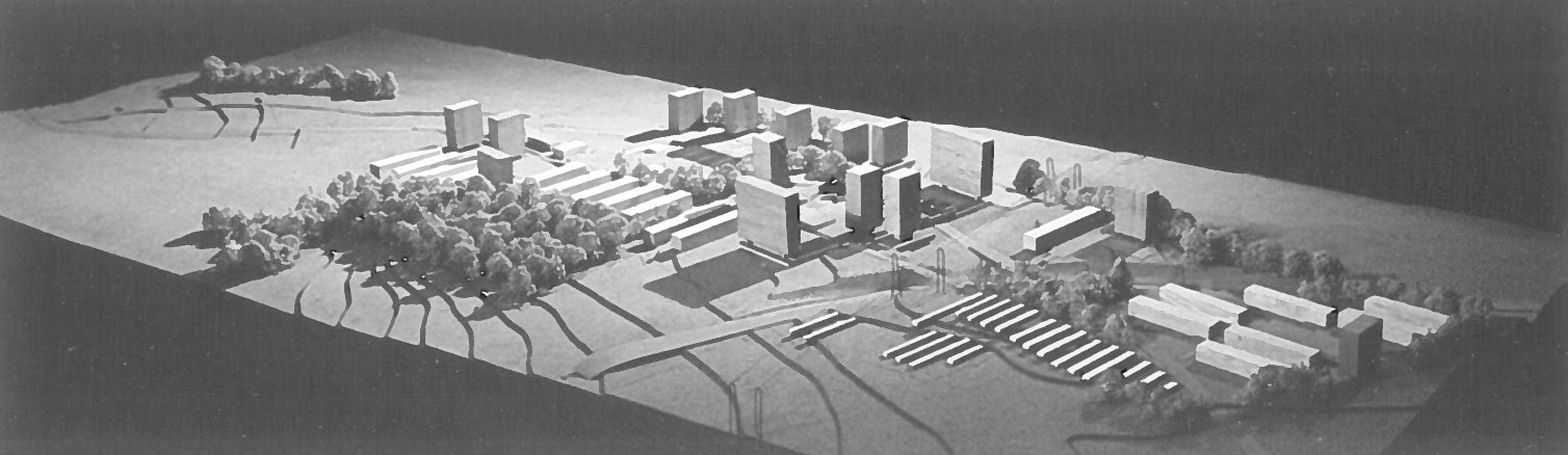 «?Le projet, constitué de plusieurs formes d’habitat, de la tour aux logements contigus, disposées de façon organique dans un domaine très arboré, innove par rapport au modèle prépondérant des barres.?» Extrait de l’ouvrage A. Bassi et B. Marchand, François Maurice et Associés, FAS, Genève, 2003, p. 14.
