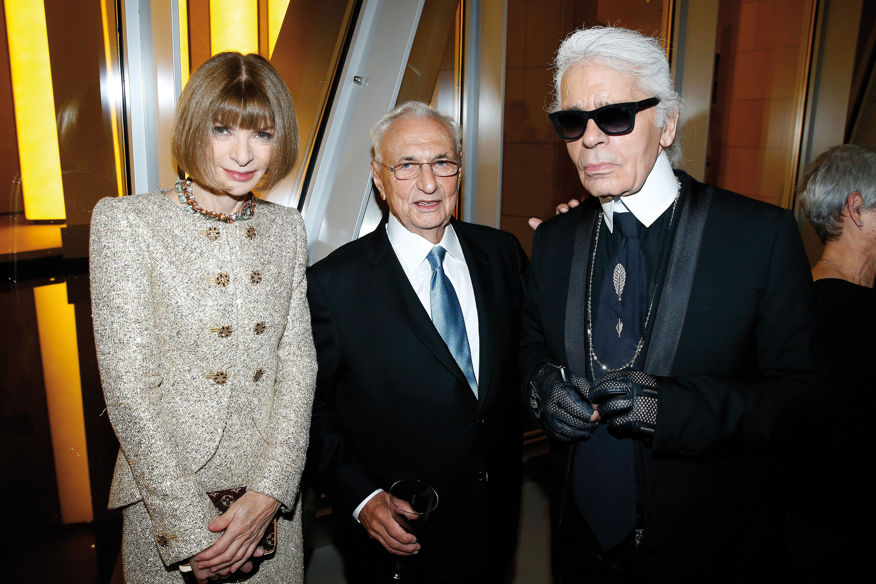 Anna Wintour - Frank Gehry - Karl Lagerfeld (� Fondation Louis Vuitton)