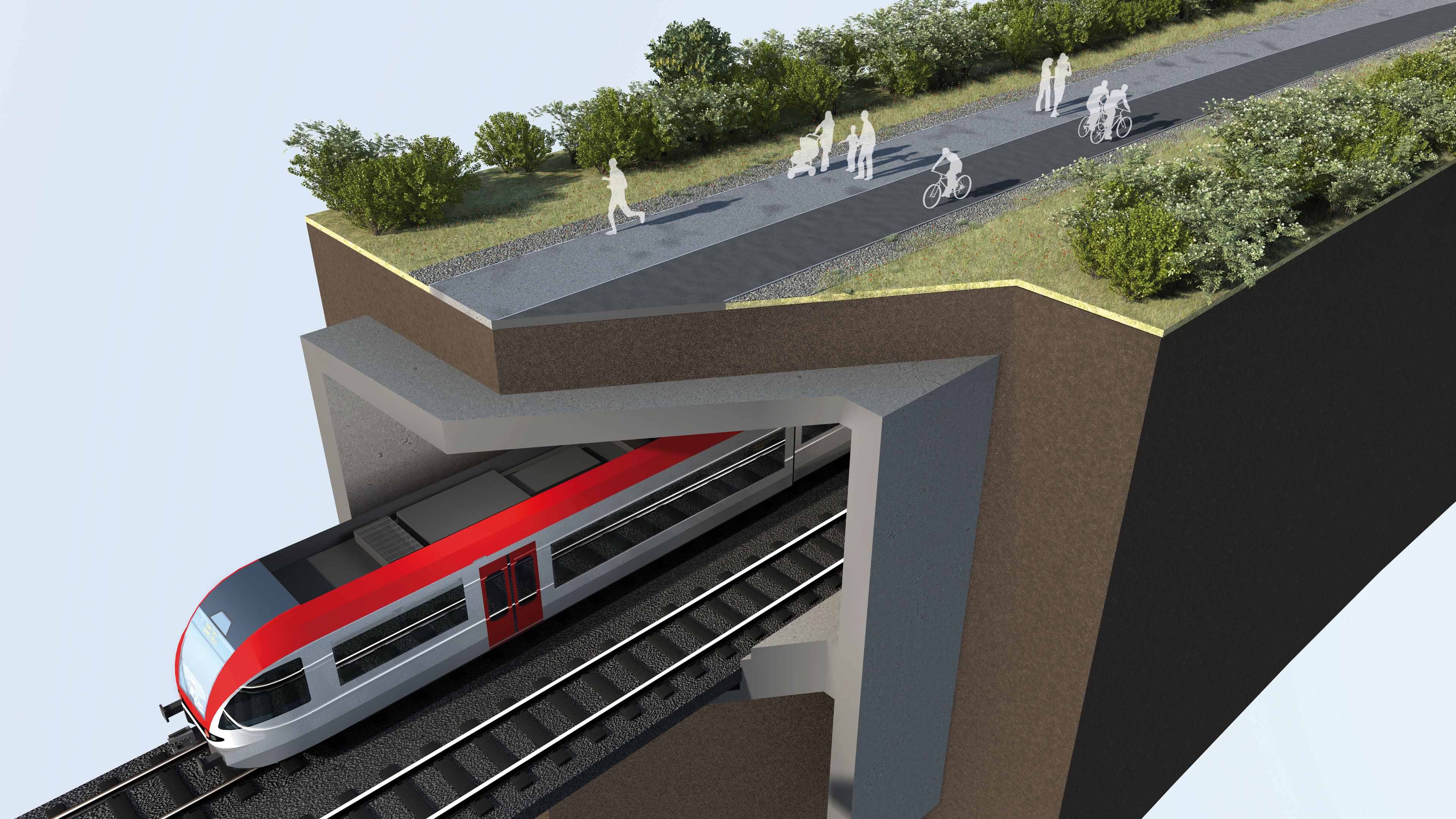 Image de synthèse de la future voie verte