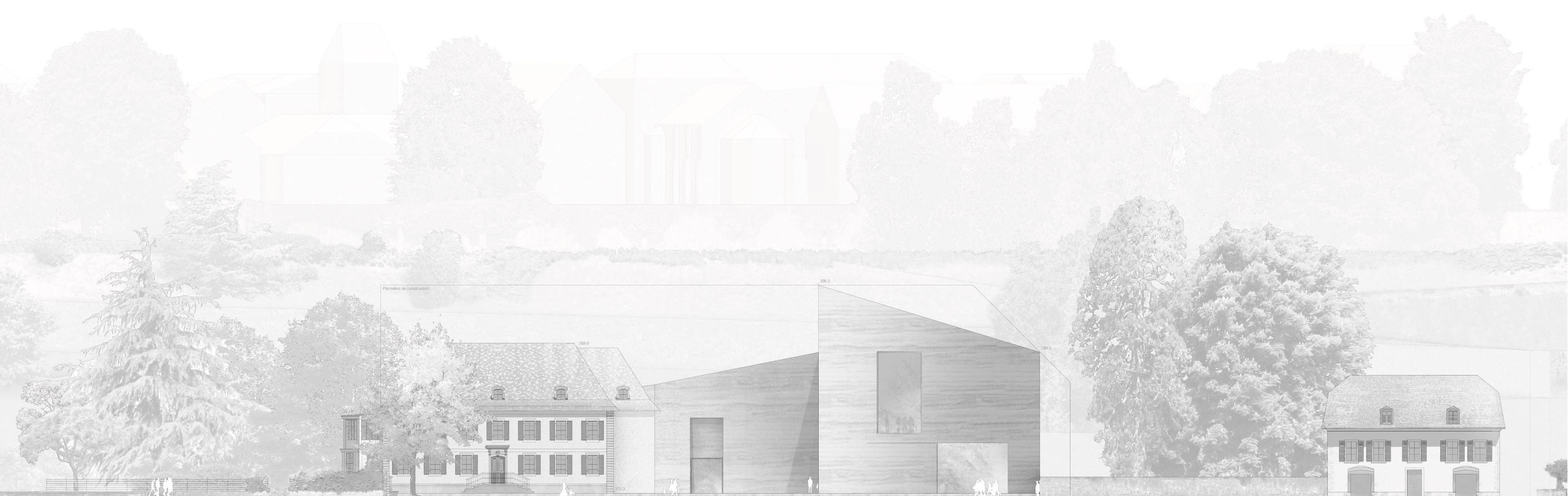 NOVIODUNUM, façade frontale (FHV Fruehauf, Henry &amp; Viladoms)