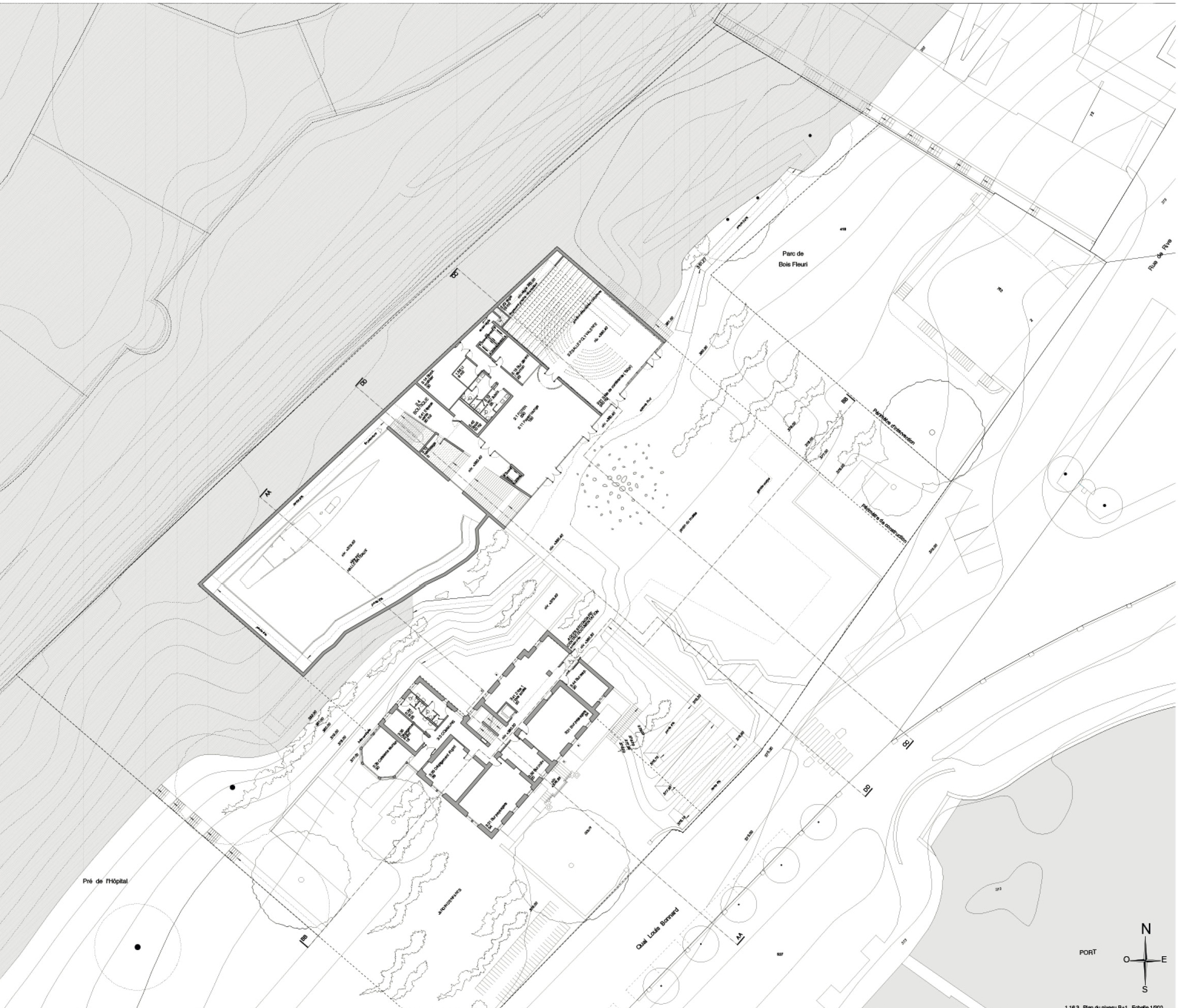 COMPRENDRE, plan du R+1 (Agence Rudi Ricciotti)