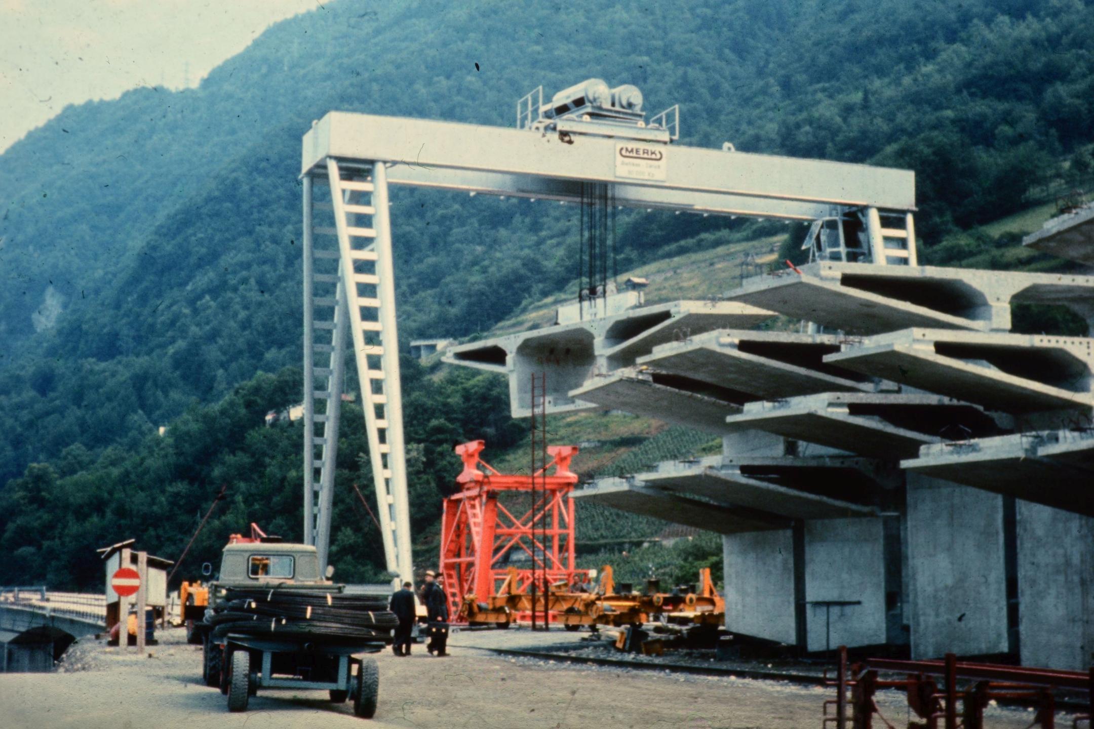 Image d'archive des viaducs de Chillon (MONOD-PIGUET + ASSOCIES IC S.A.)