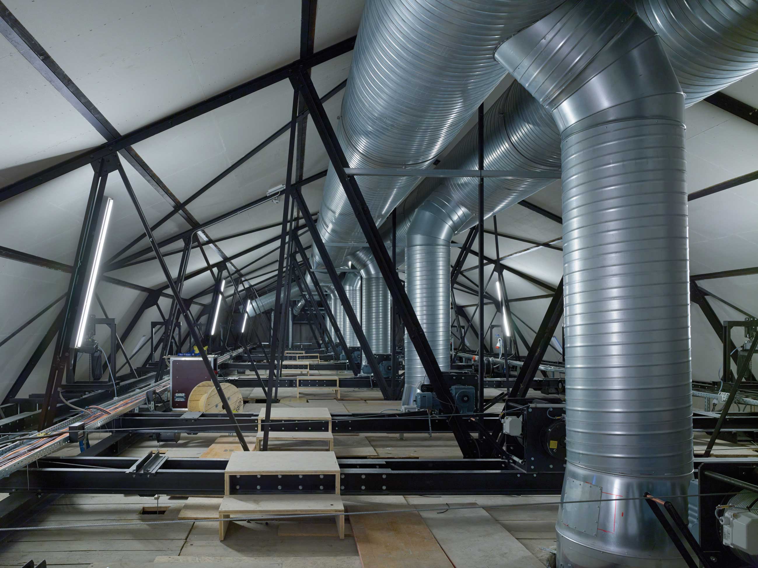 Le dispositif technique dans les combles