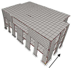 Modes de vibration selon modèle 3D éléments finis