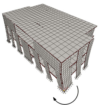 Modes de vibration selon modèle 3D éléments finis
