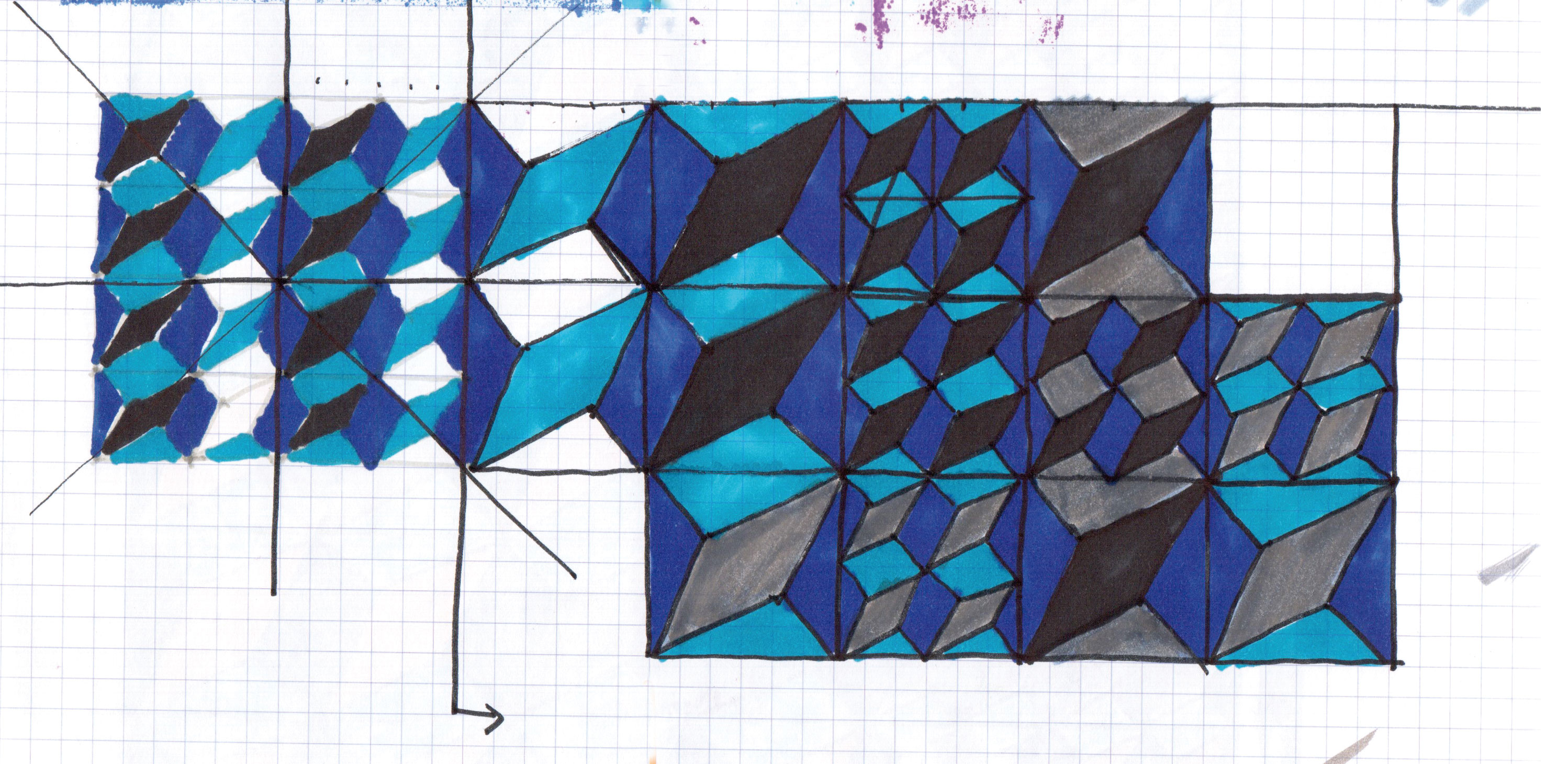 La première étape du travail?: dessiner les motifs. (Aspasia Kouzoupi)