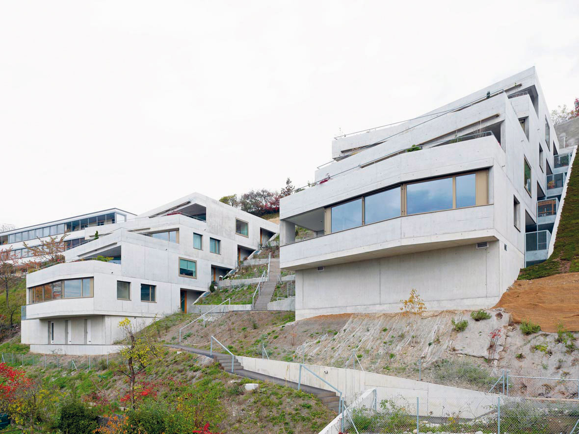 pool Architekten, maisons en terrasses Auhalde 2 (2009-2011), vue extérieure