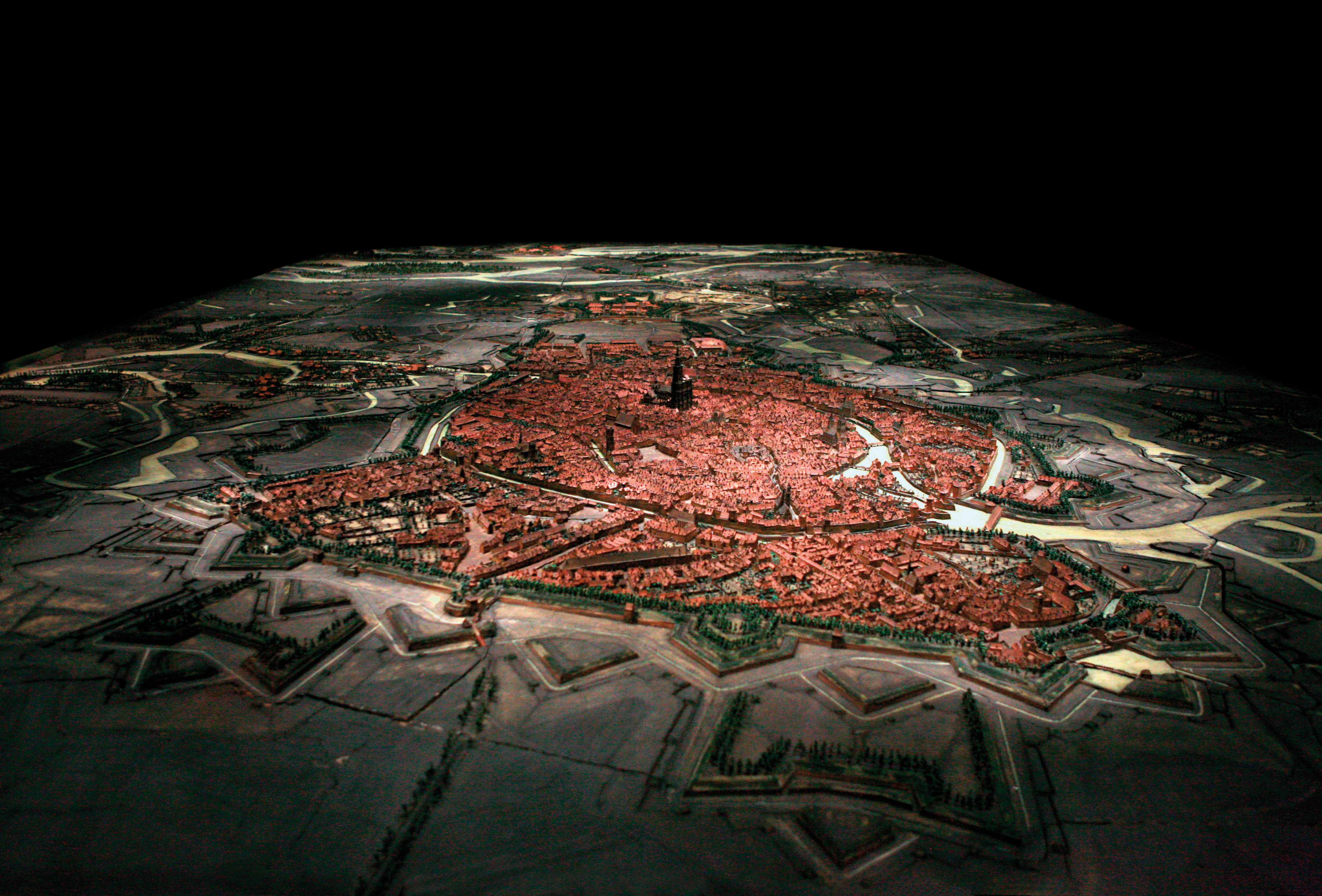 Plan-relief de la ville Strasbourg réalisé vers 1727 par François de Ladevèze, ingénieur de Louis XV