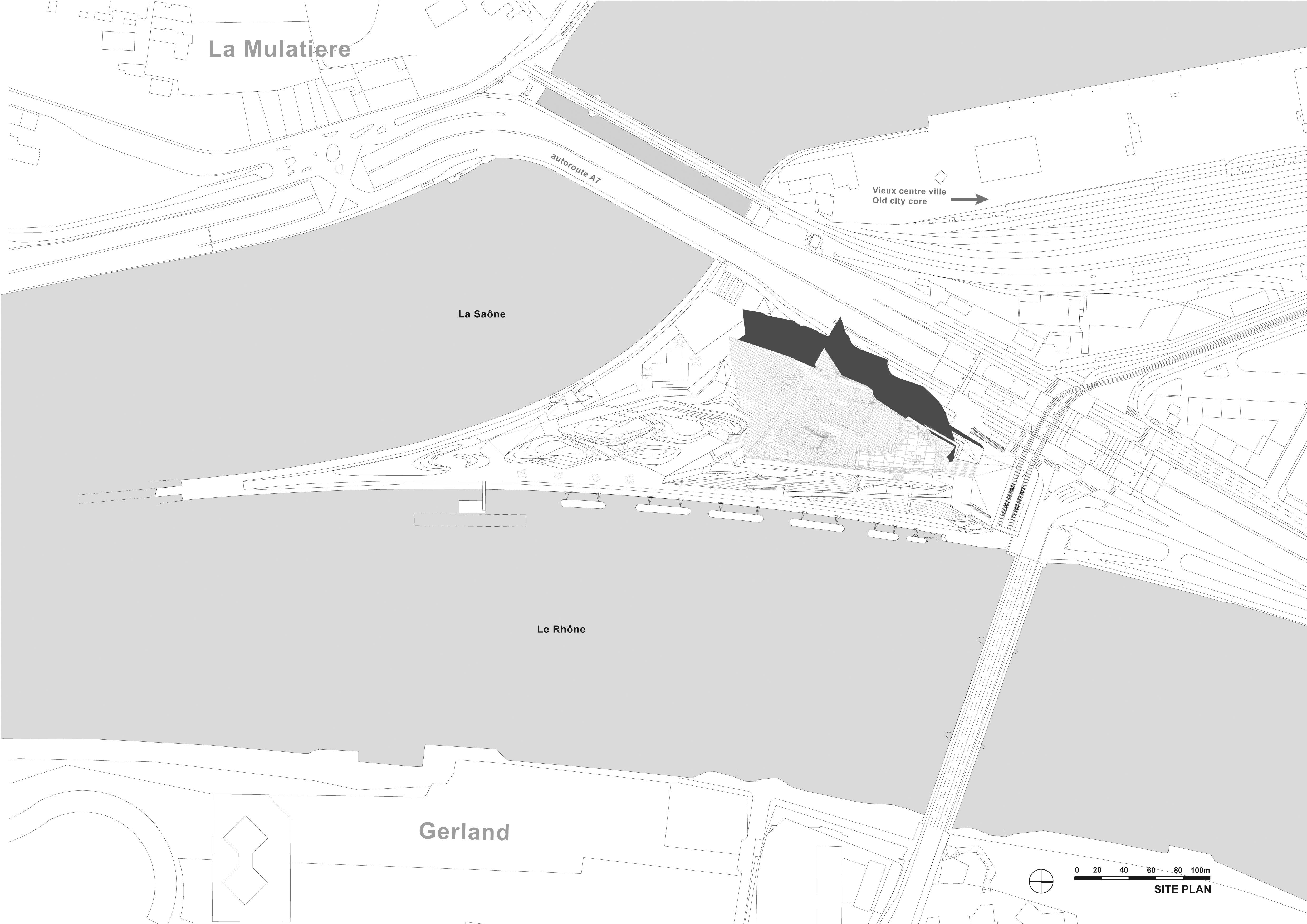 Plan de situation (Document Coop ­­Himmelb(l)au)