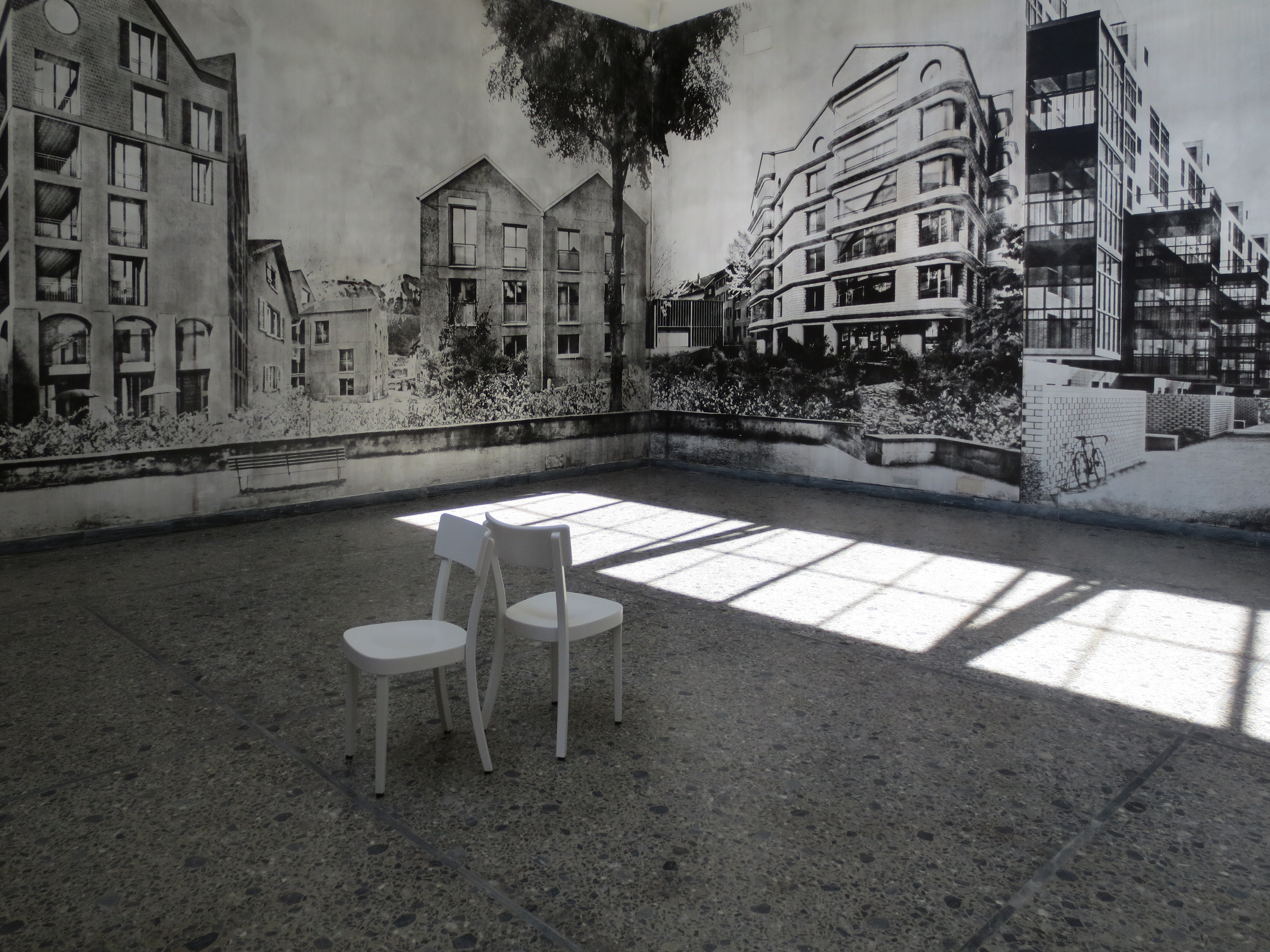 Paysage urbain virtuel conçu comme un jeu de devinettes pour connaisseurs en architecture