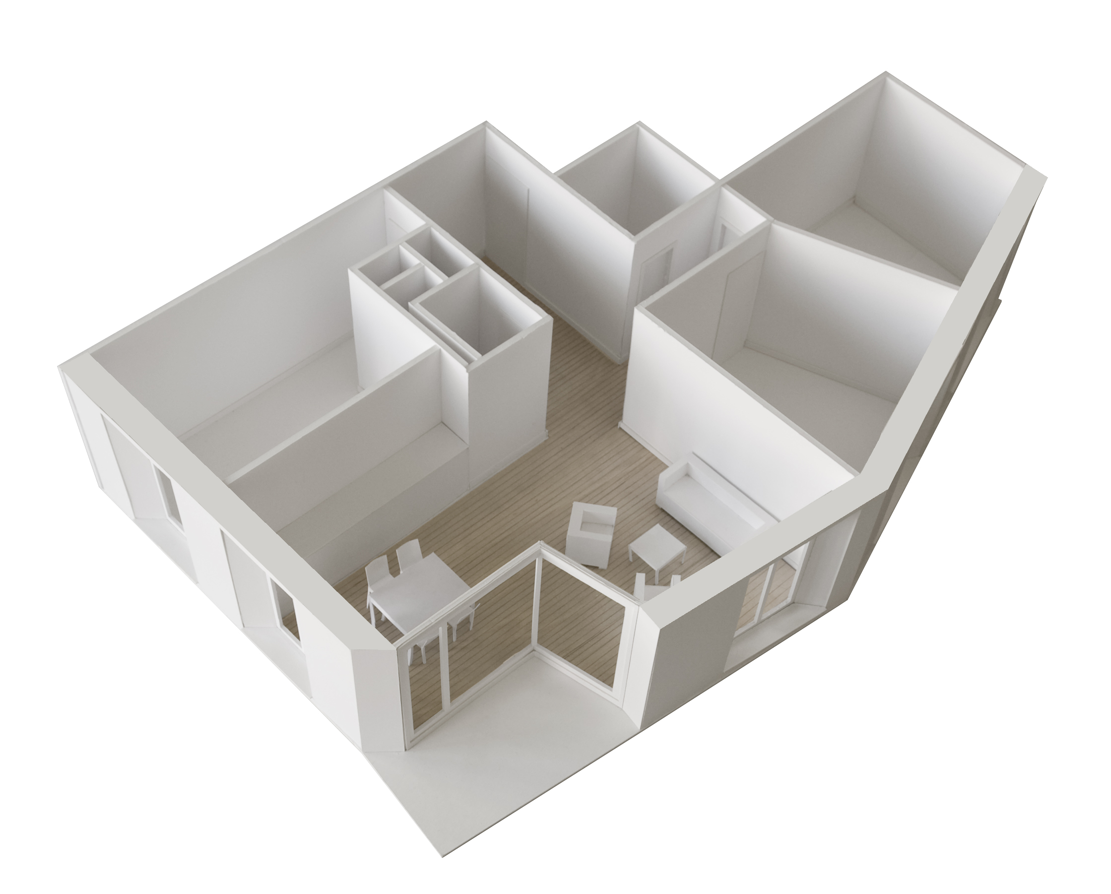 Isométrie d'un des appartements du futur immeuble de la rue des Cordiers