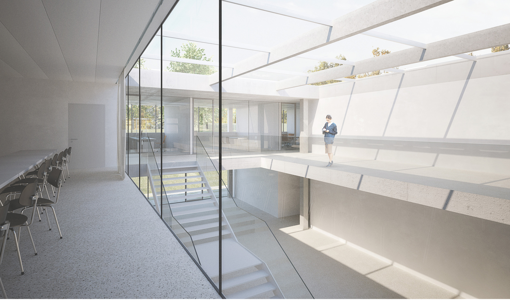 Vue intérieure du projet lauréat pour l'agrandissement de la Haute école pédagogique de Thurgovie