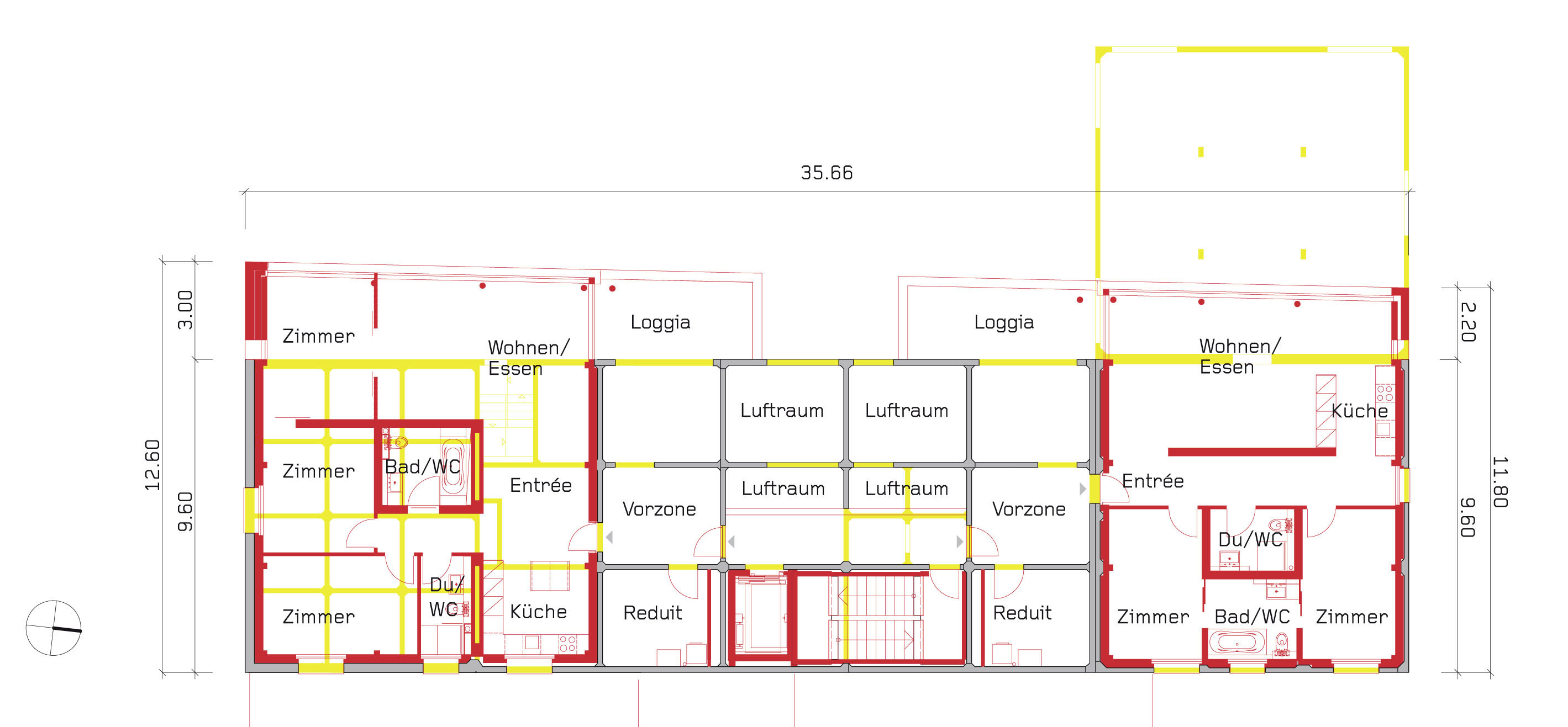 Grundriss des 2.-9. Obergeschosses (Plan: NRS-Team)
