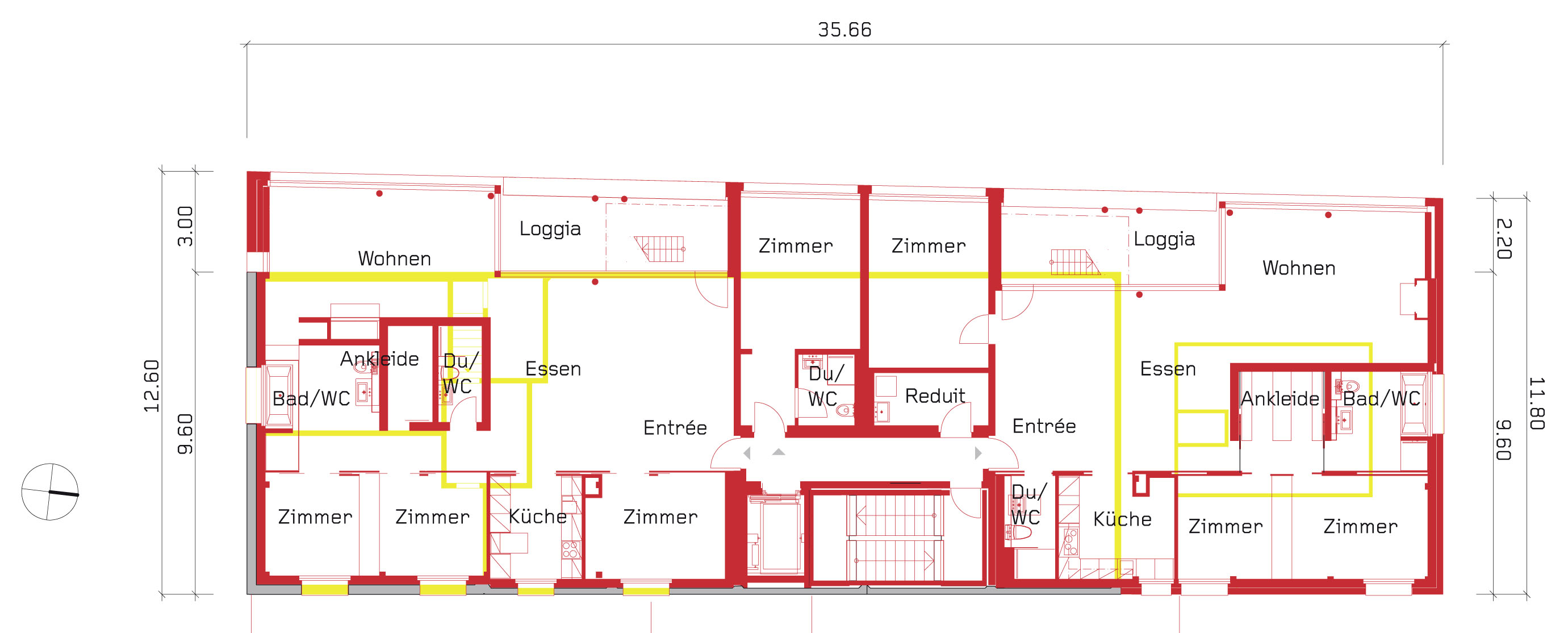 Grundriss des 10. und 11. Obergeschosses (Plan: NRS-Team)
