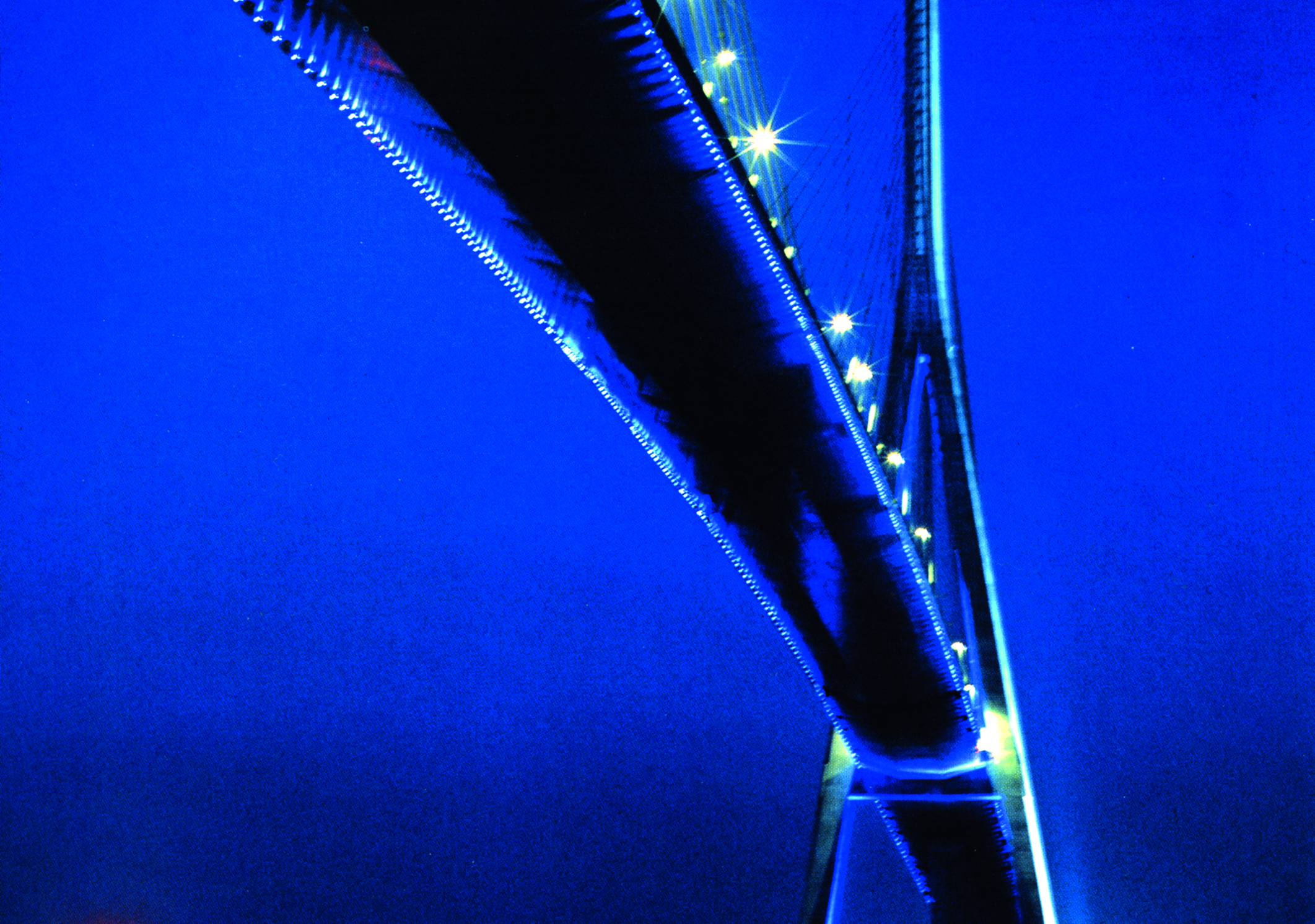Ansicht des Pont de Normandie bei Nacht (Foto: Keystone?/?Markus Widmer)