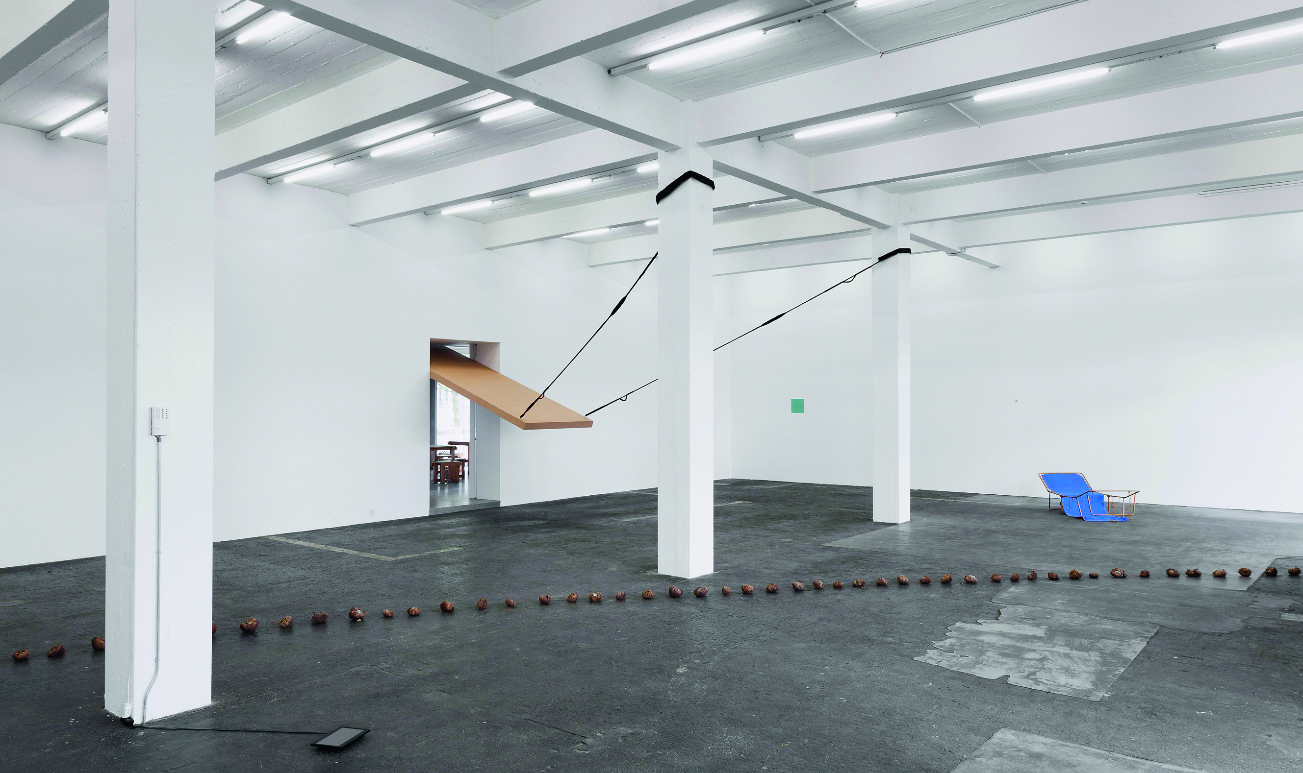 Tirtiaux verdeckt mit dem «Hängewerk» die Sicht (Foto: Gunnar Meier)