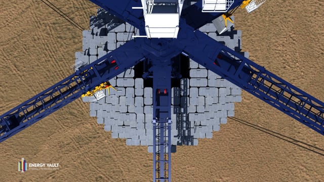 Preview image for the video "Simulazione del funzionamento della torre di Energy Vault".