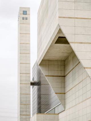 Energiezentrale kenova, Sichtbetonfassade, Detail