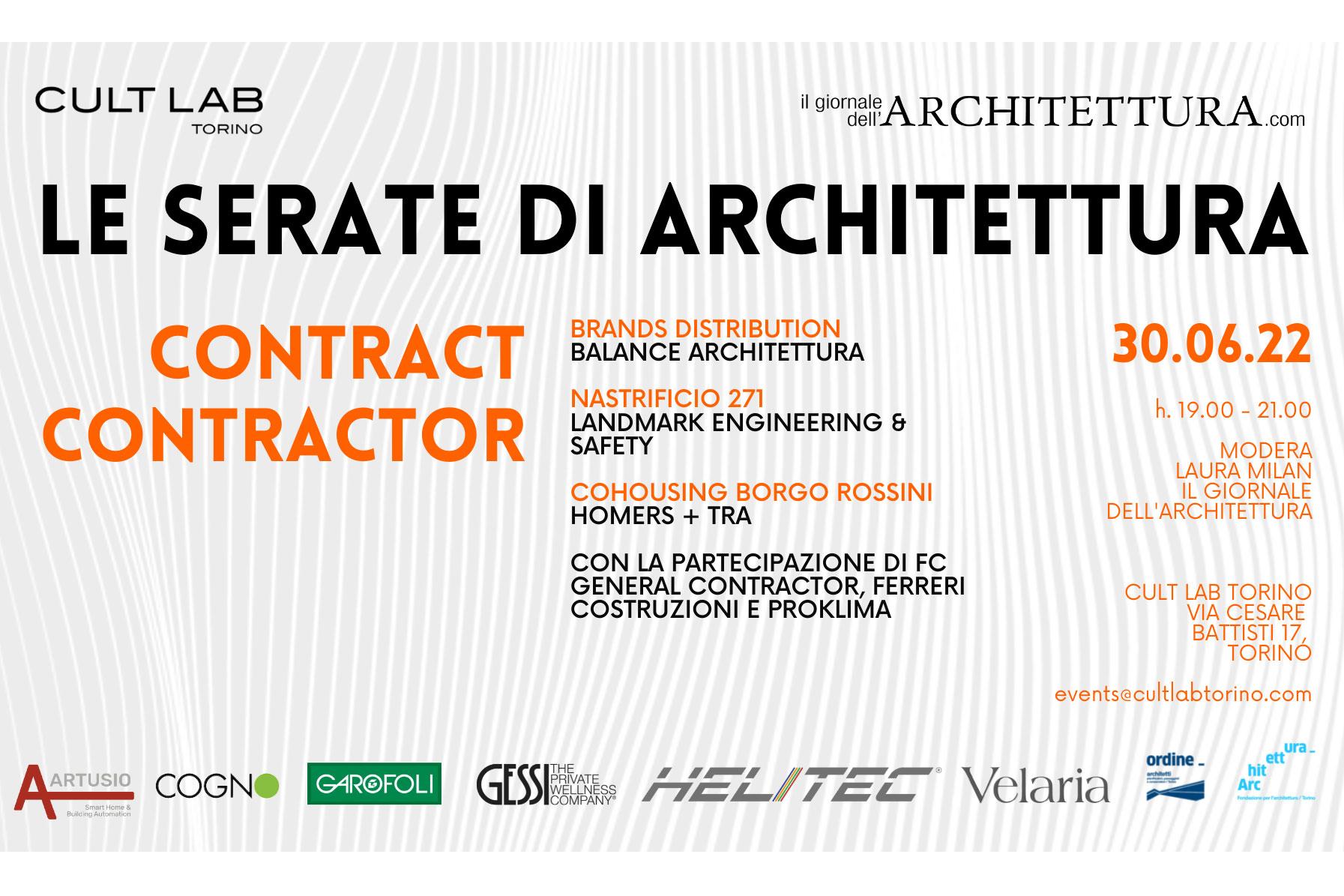 Le Serate di Architettura/Torino: Contract contractor