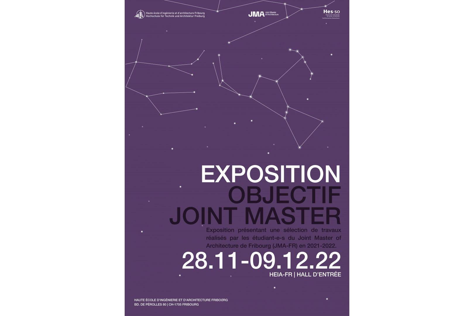 Exposition Objectif Joint Master, Fribourg, du 28 novembre au 9 décembre 2022