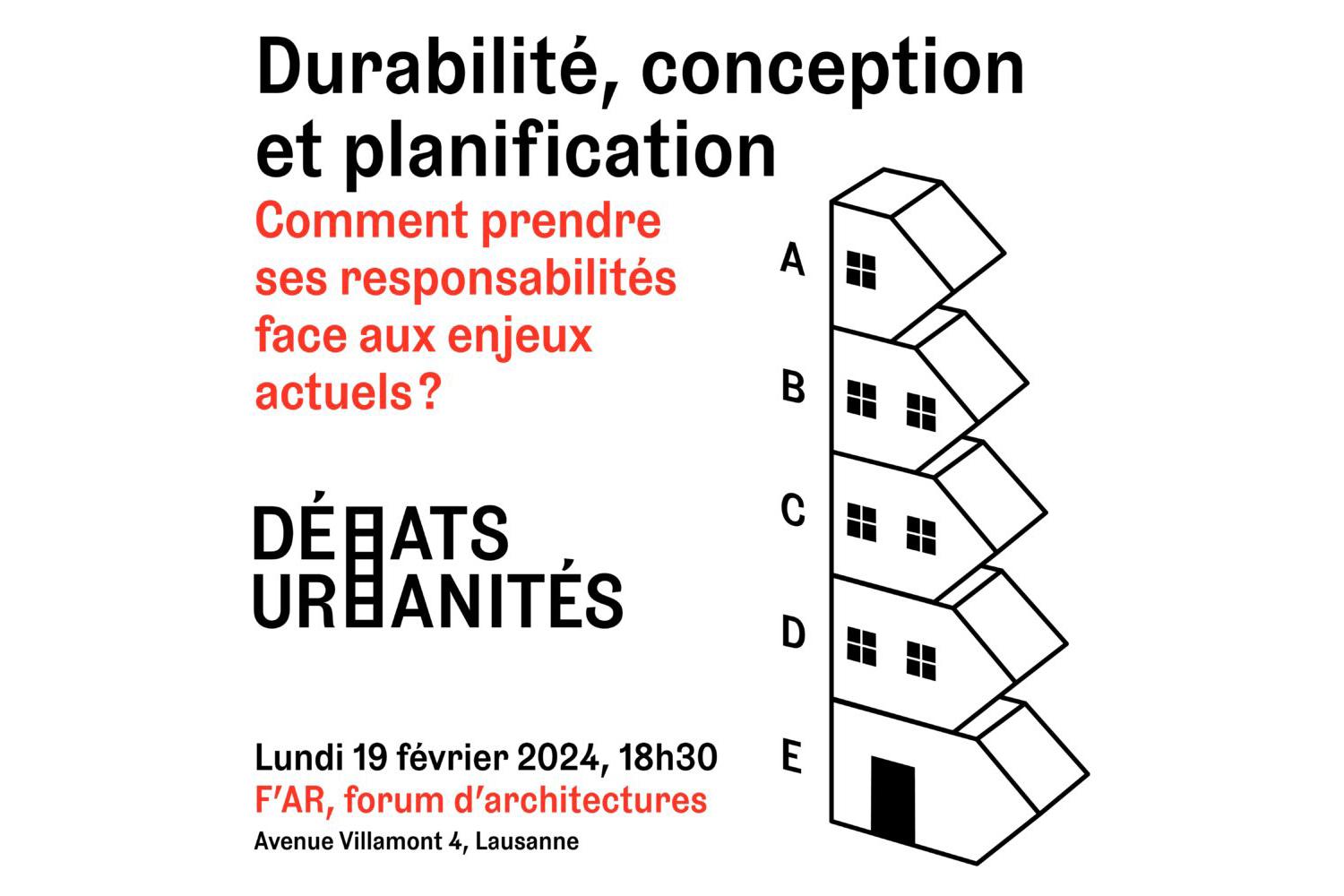 Durabilité, conception et planification, Lausanne, 19 février 2024